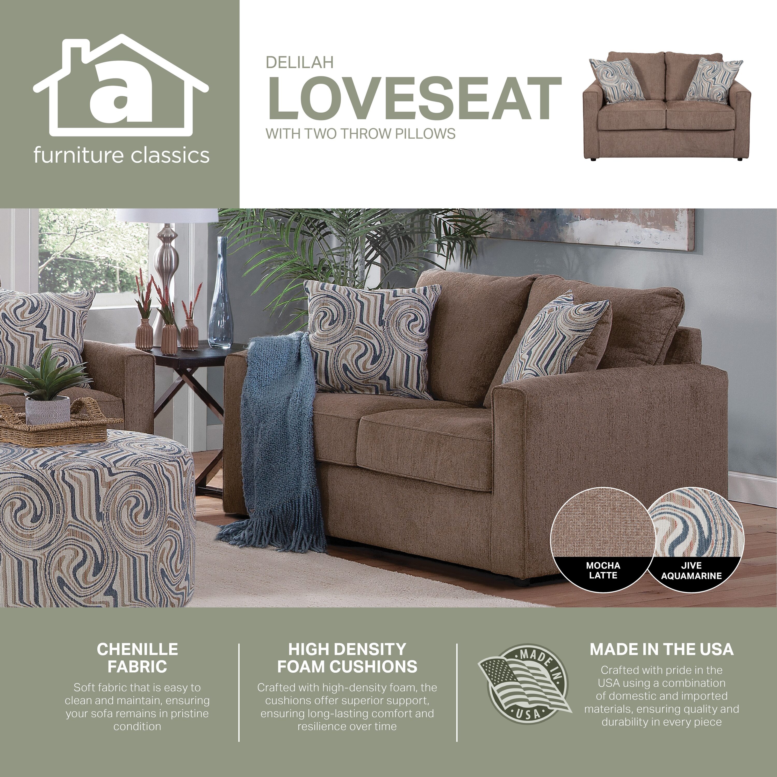 A Furniture Classics 8-020-A441V2 Sofas-Loveseats - View #2
