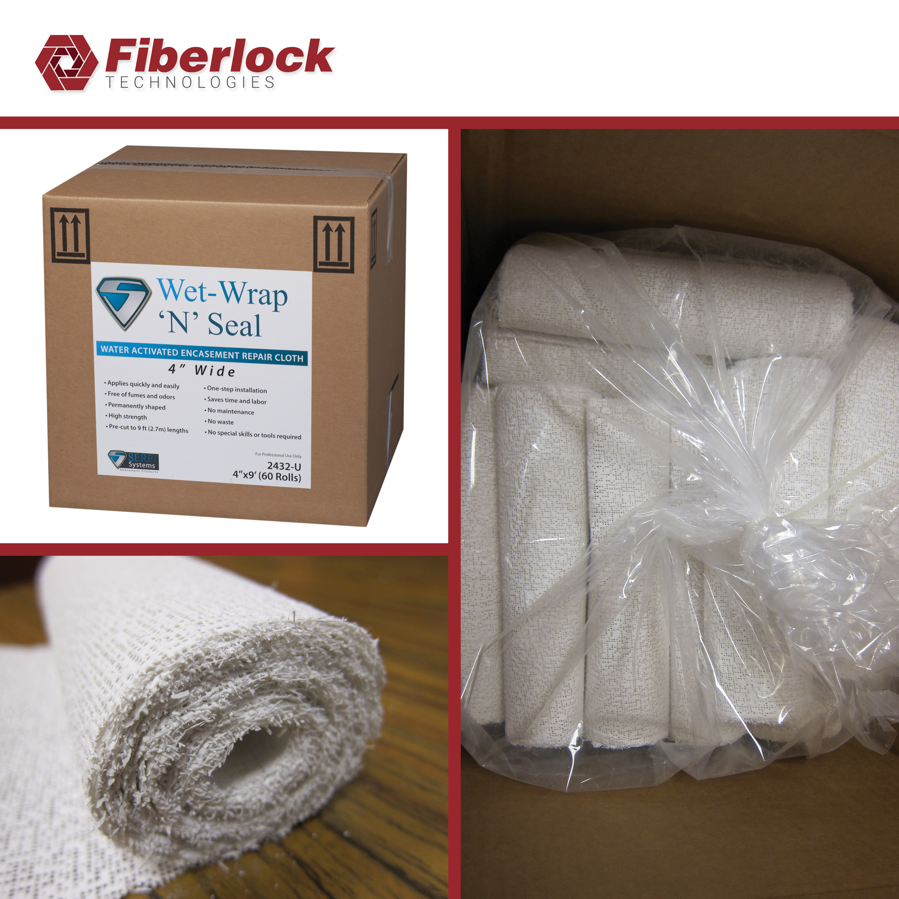Asbestos Repair Cloth - SERPI Lagging Cloth Blanket (75 Sq. Ft