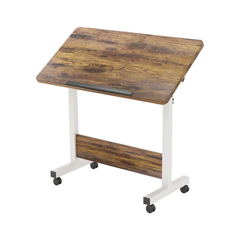 Qeetex WLS-FQZHI-EJGTA5PL Small Standing Desk Adjustable Height Mobile Stand Up Desk with Wheels Portable Home Office Computer Workstations for Sitting And Standing