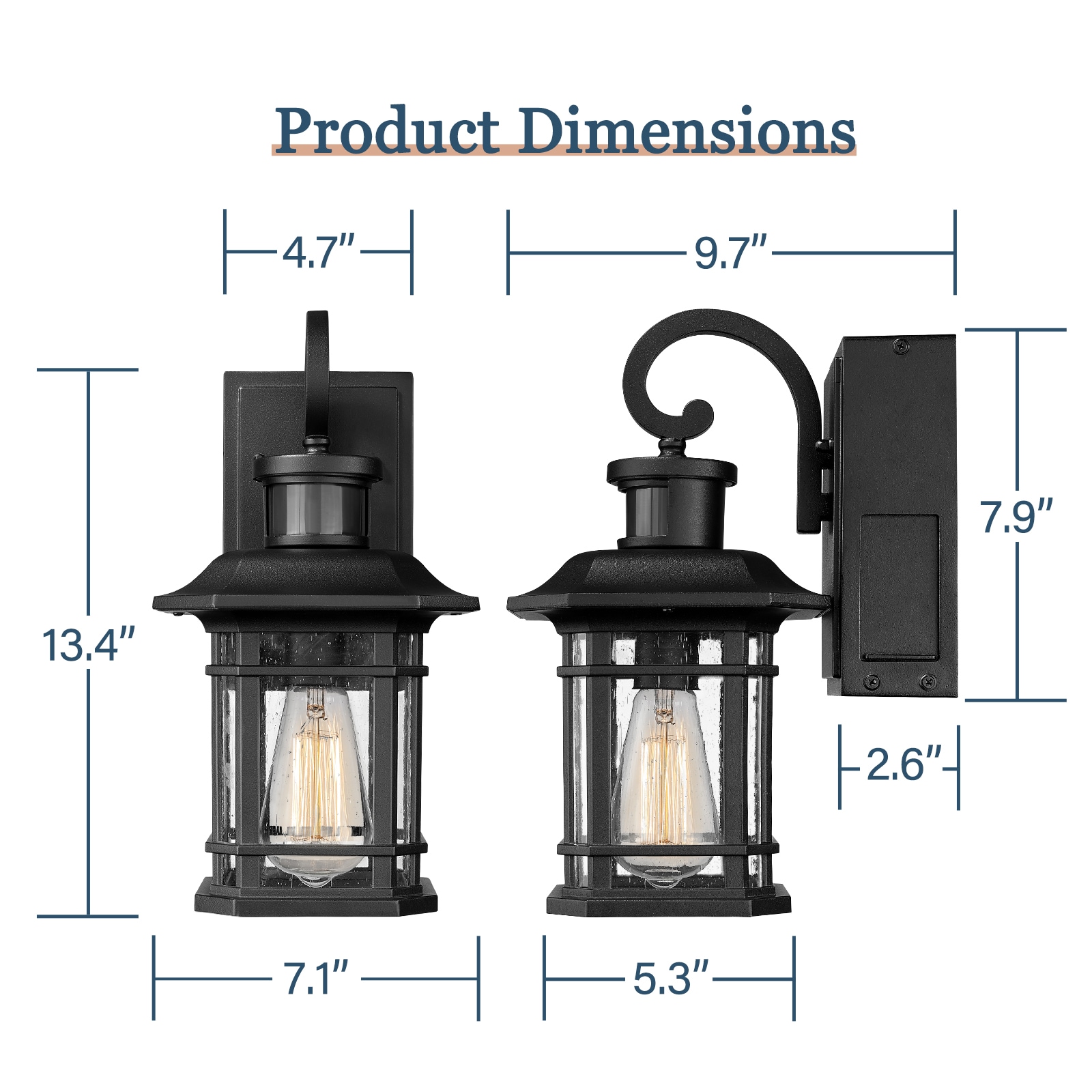LTMATE LSZW40B-G-2PK BK Outdoor-Wall-Lighting - View #2