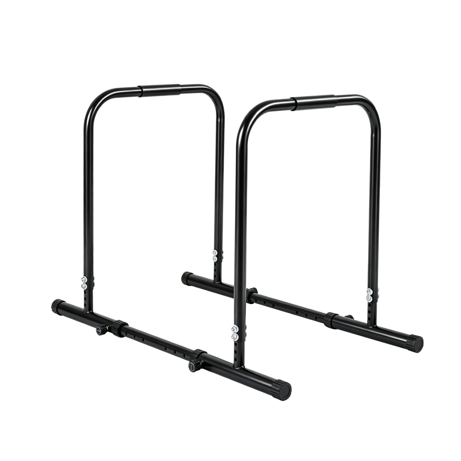 SUGIFT - Adjustable Dip Bar Station in Black for Home Gyms with 4 Height Levels and 5 Width Level...