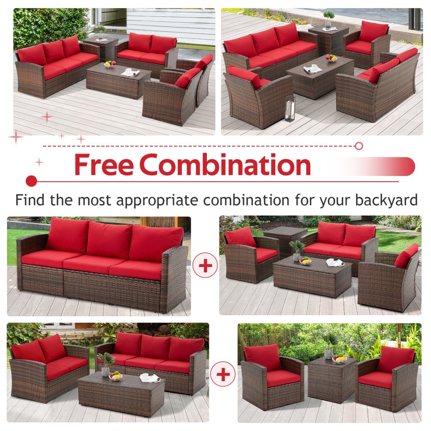 AECOJOY 16080RD-LS01 Patio-Sofas-Daybeds - View #6