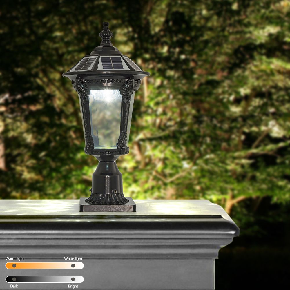 Blisstyle Retro Solar Lights with Dimmable LED 1 Pack Lighting Outdoor Lighting Black Aluminium