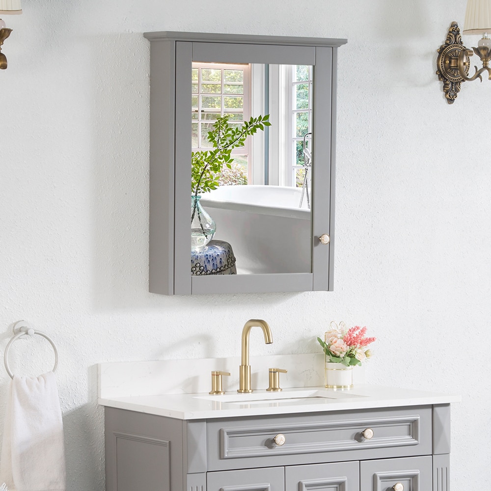 WELLFOR MED24YS1TG Bathroom-Medicine-Cabinets - View #4