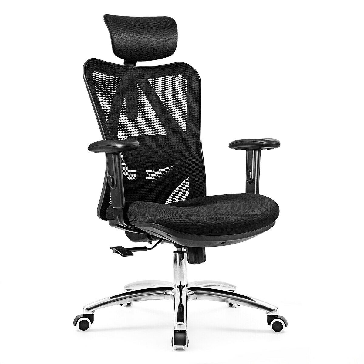 CASAINC WF-HYSN-62423 Black Contemporary Ergonomic Adjustable Height Swivel Mesh Executive Chair