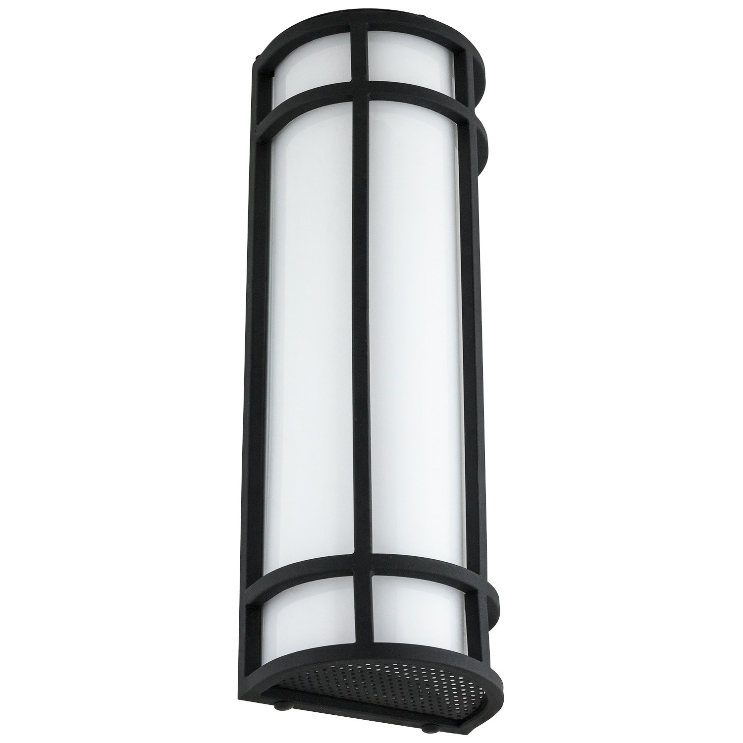 Sunlite LW07198 18-in H Matte Black Hardwired Integrated LED Outdoor Wall Light
