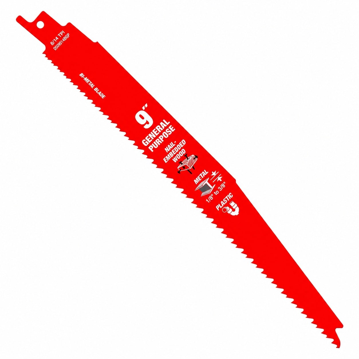 DYRCJ  Bi Metal Reciprocating Saw Blades for General Purpose Cuts Variable Tooth Design 9 Length 8 14 TPI 5 Pack DS0914BGP5