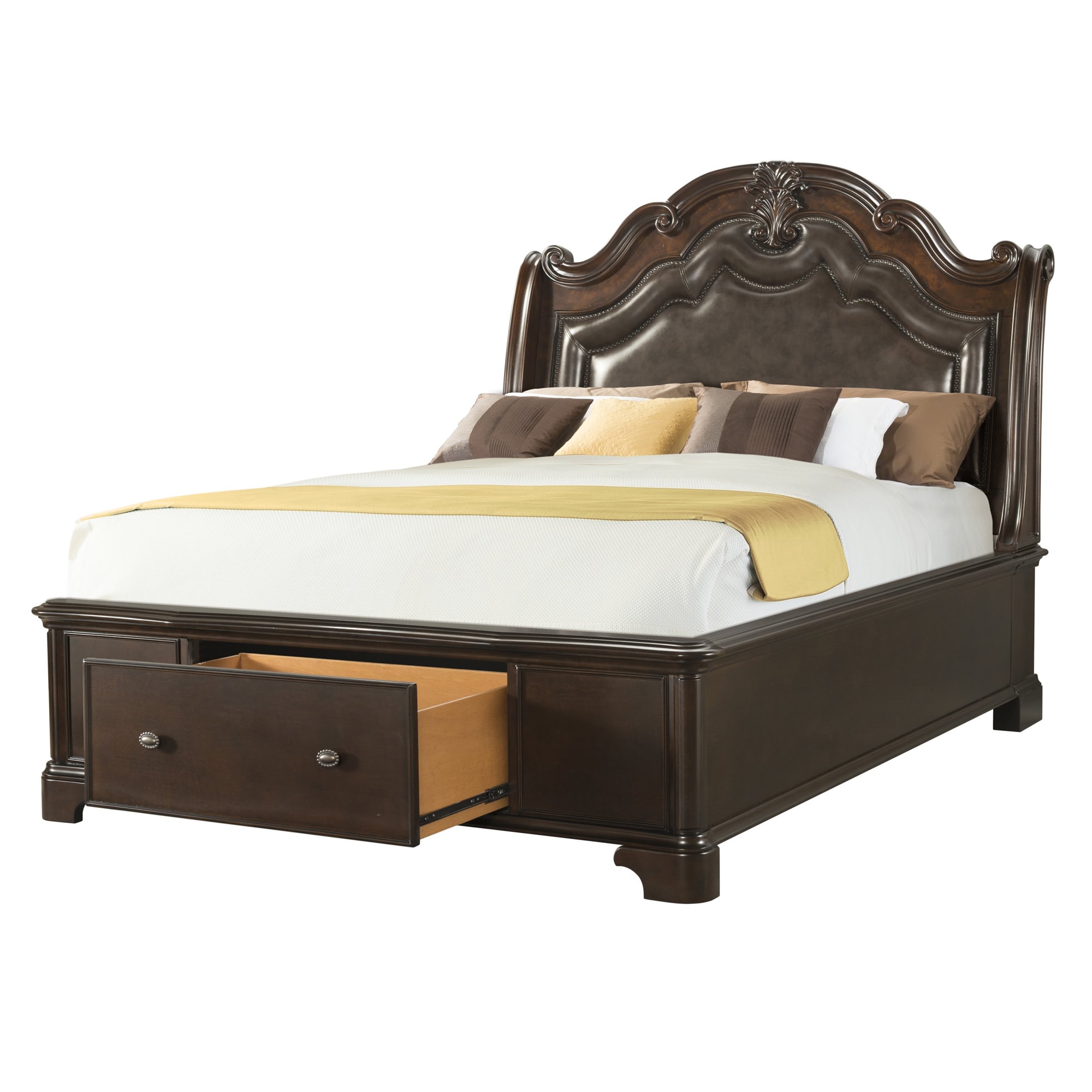 Brinley cherry king store storage bed