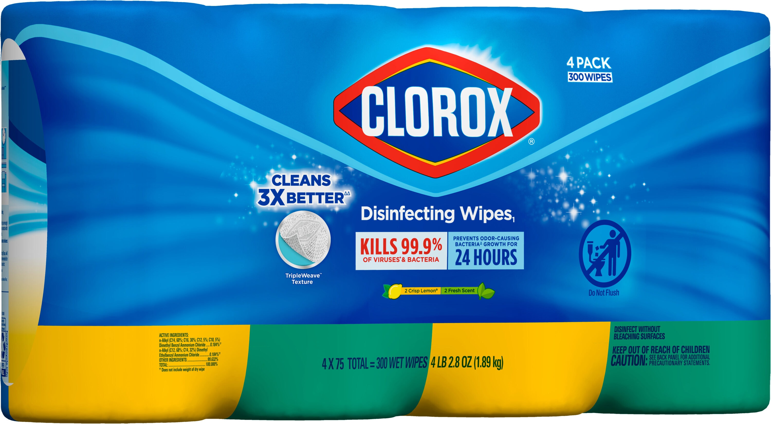 Clorox 300-Count Crisp Lemon/ Fresh Disinfectant Wipes All-Purpose ...