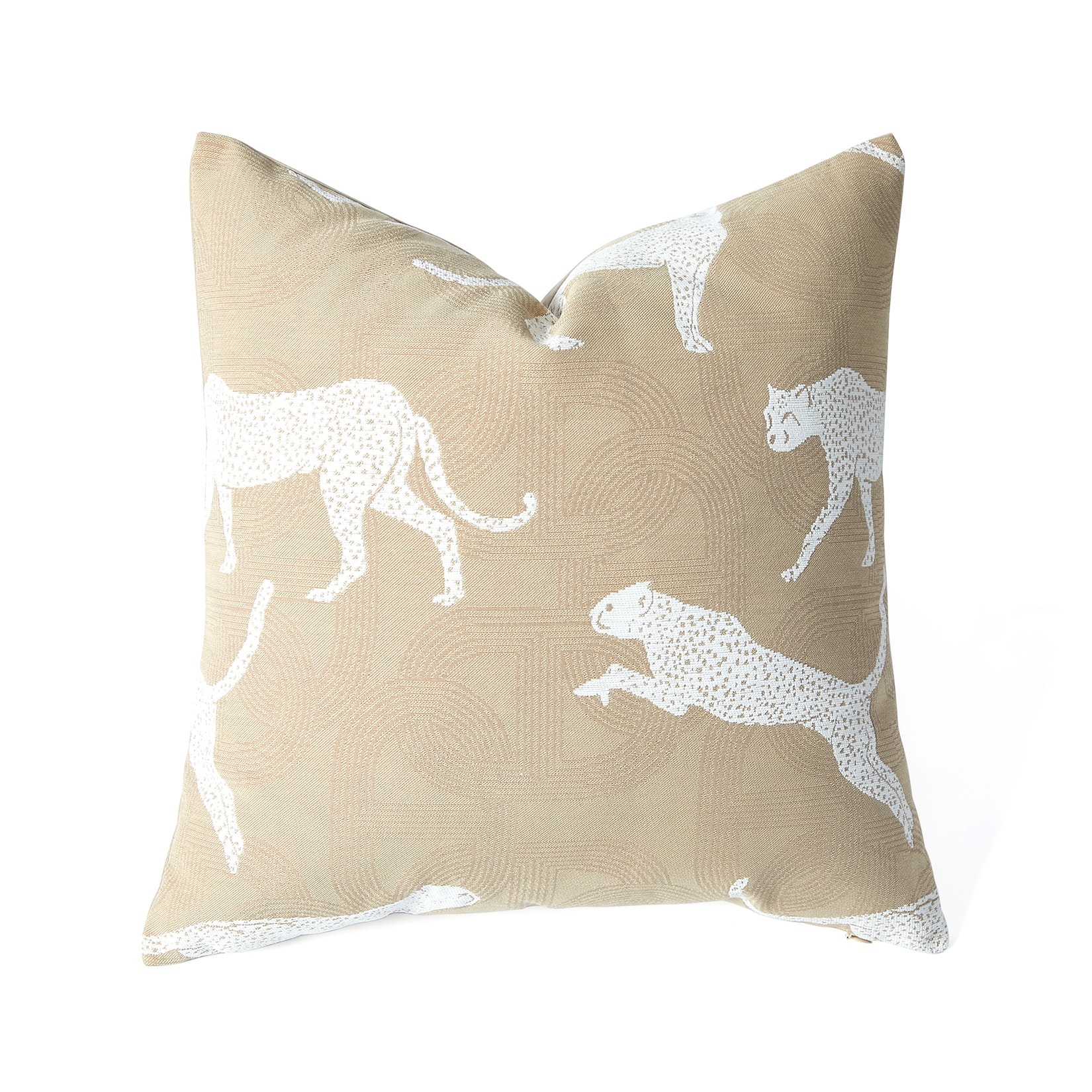 Garvee Leopard Jacquard Pillow Cover 18x18 Inch Modern Animal Print Cushion Case Polyester Throw Pillow Cover with Hidden Zipper for Sofa Bedroom Living Room Decor
