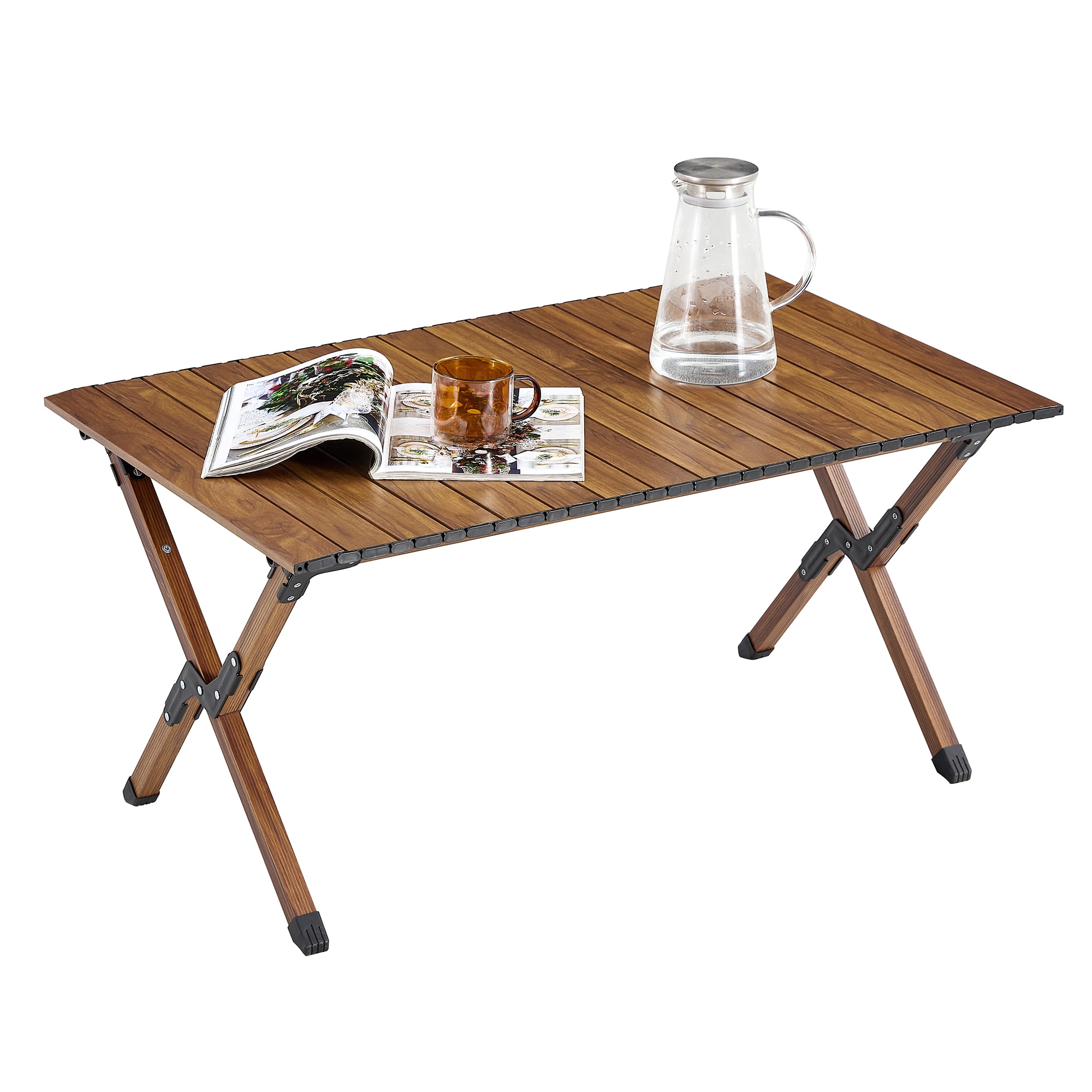 Forclover J2FW-T003 Folding Camping Table Rectangle N Coffee Table 23.43-in W x 37-in L