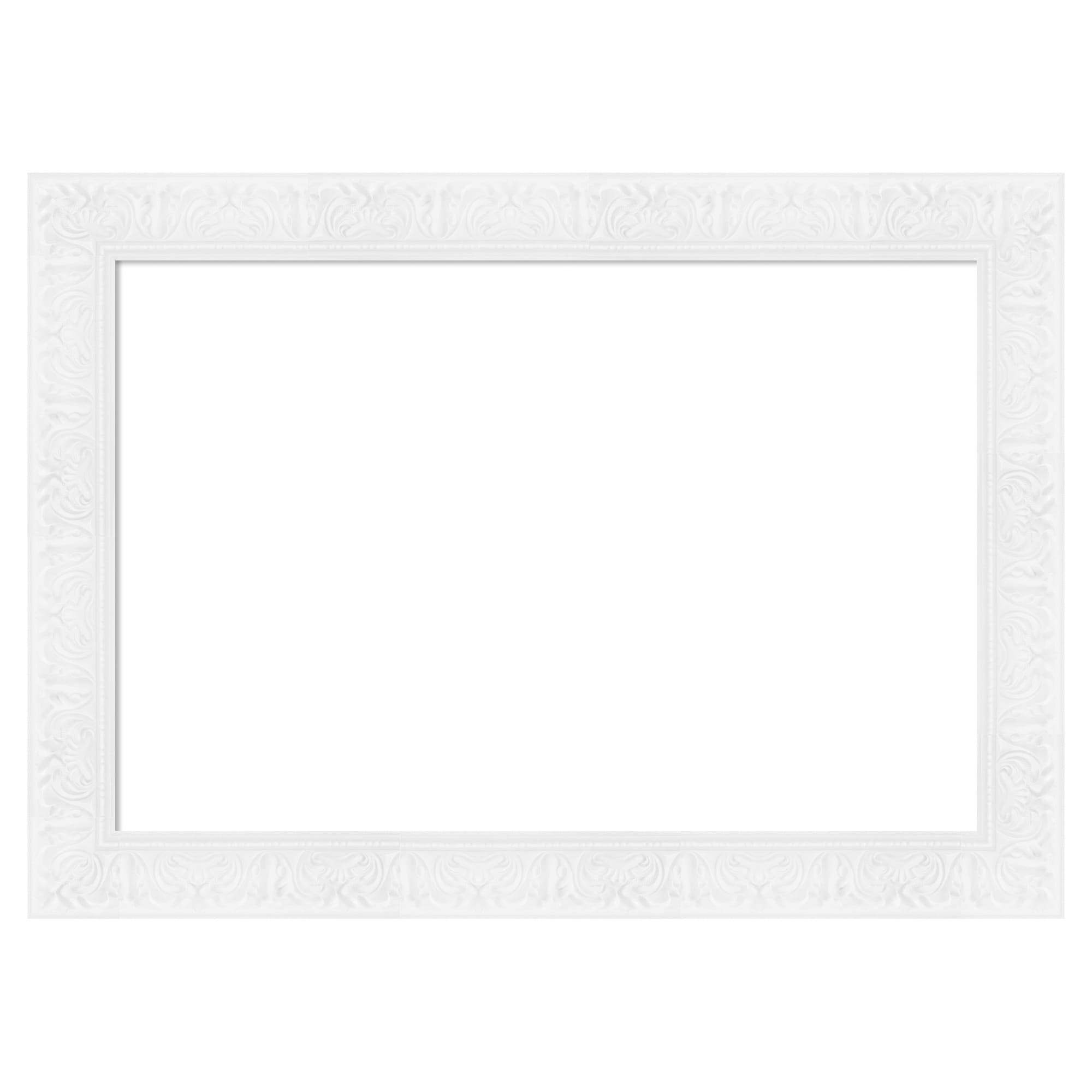 Amanti Art  Luxe White Framed Dry Erase Magnetic Board 43 x 31 in. Organization Boards