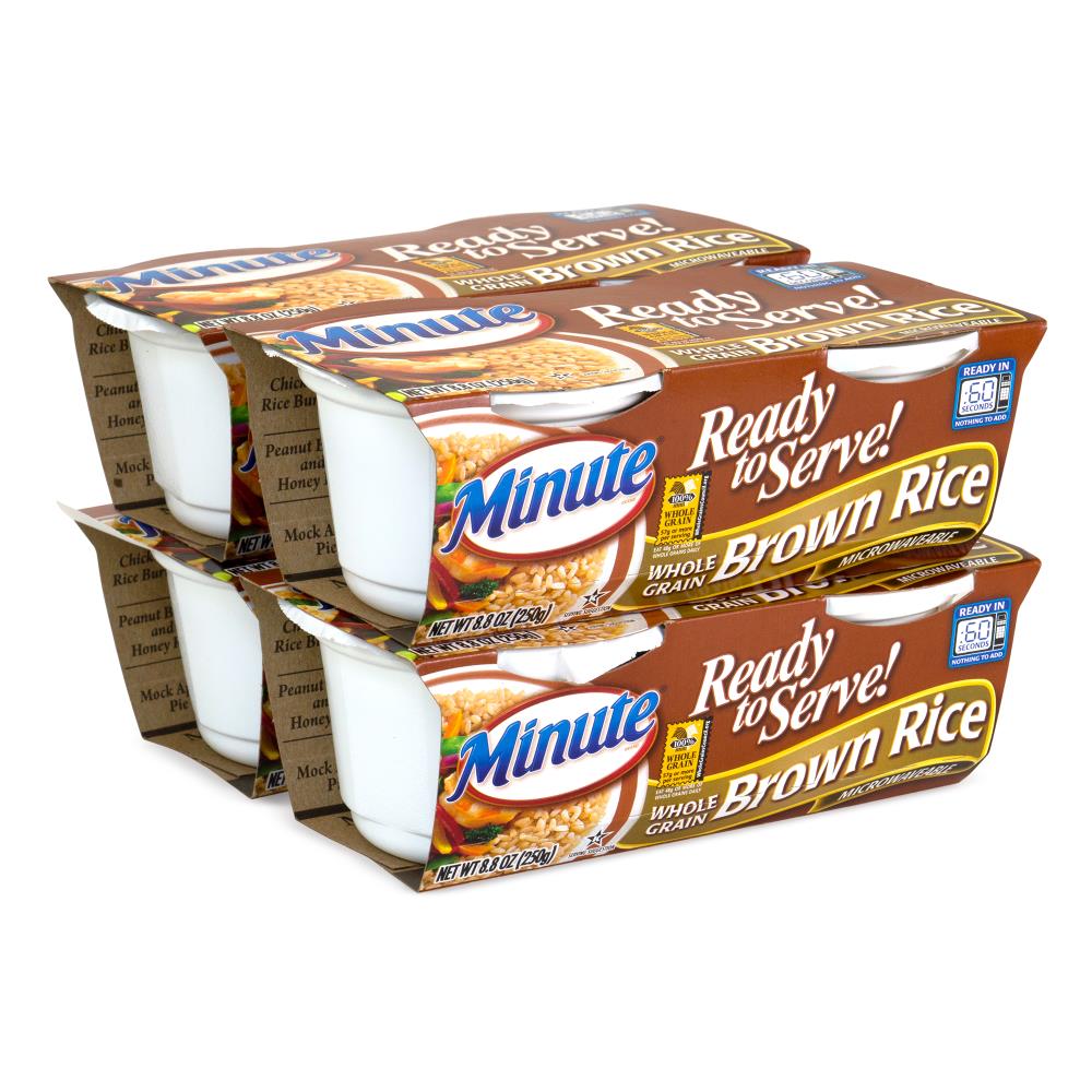 Minute RTS Brown Rice, 2-4.4 Ounce Cups (Pack of 8)