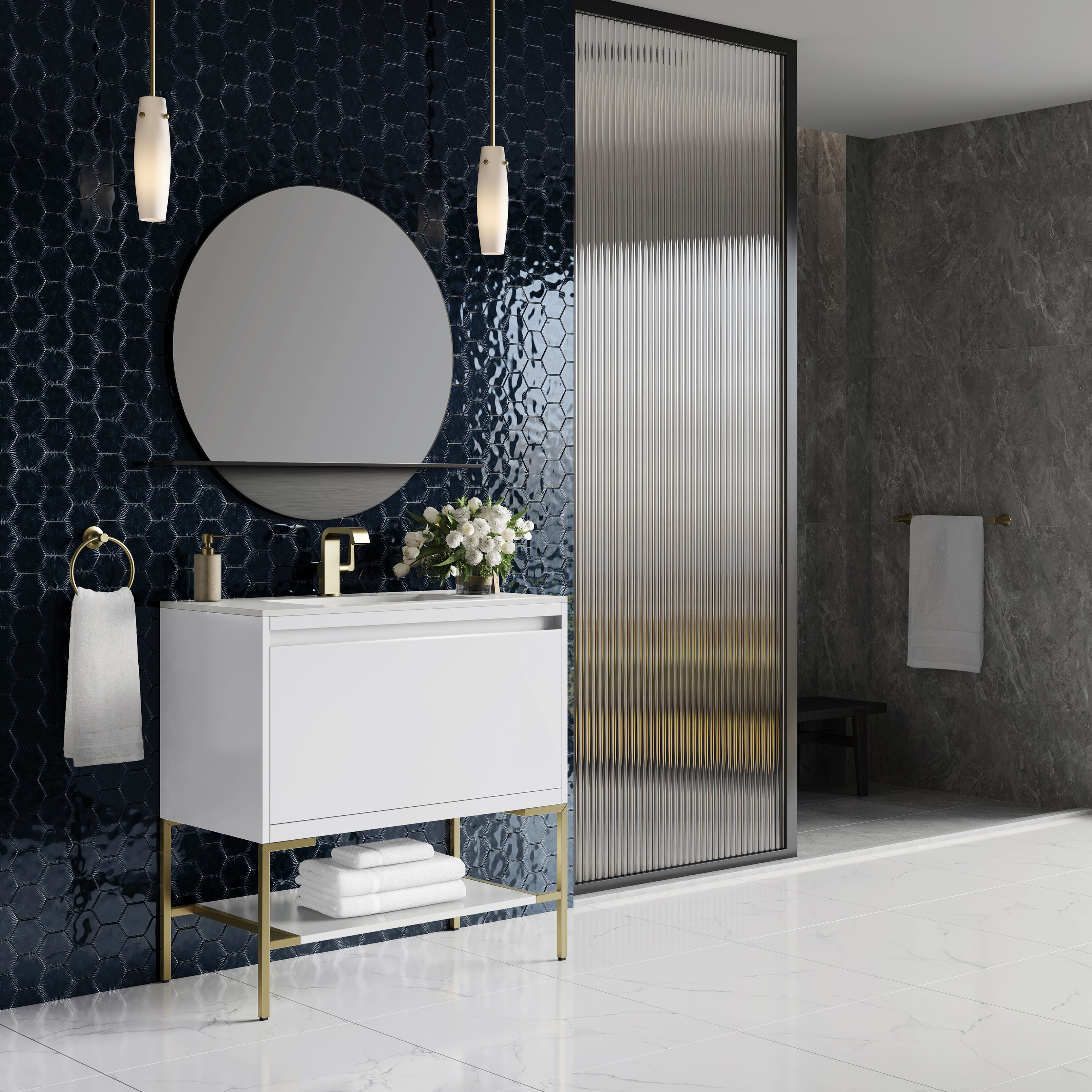 James Martin Vanities 805-V35.4-GW-CB-GW Bath-Vanity-Combo - View #4