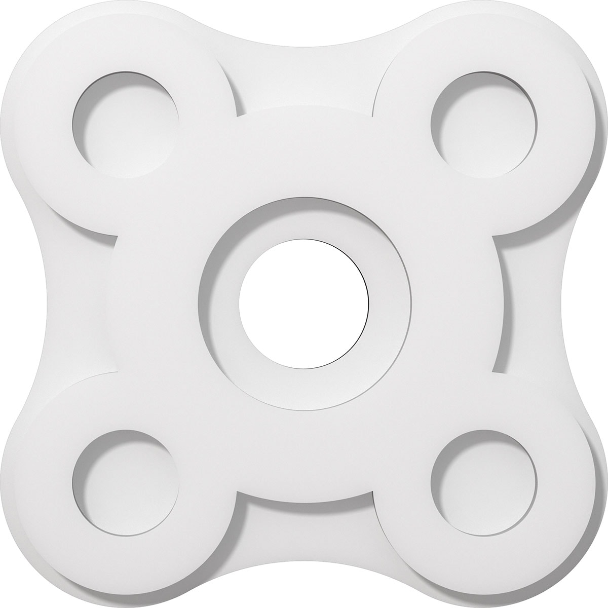 Ekena Millwork CMP14LA-03000 Luna 14-in W x 14-in L Contemporary White PVC Whole Ceiling Medallion