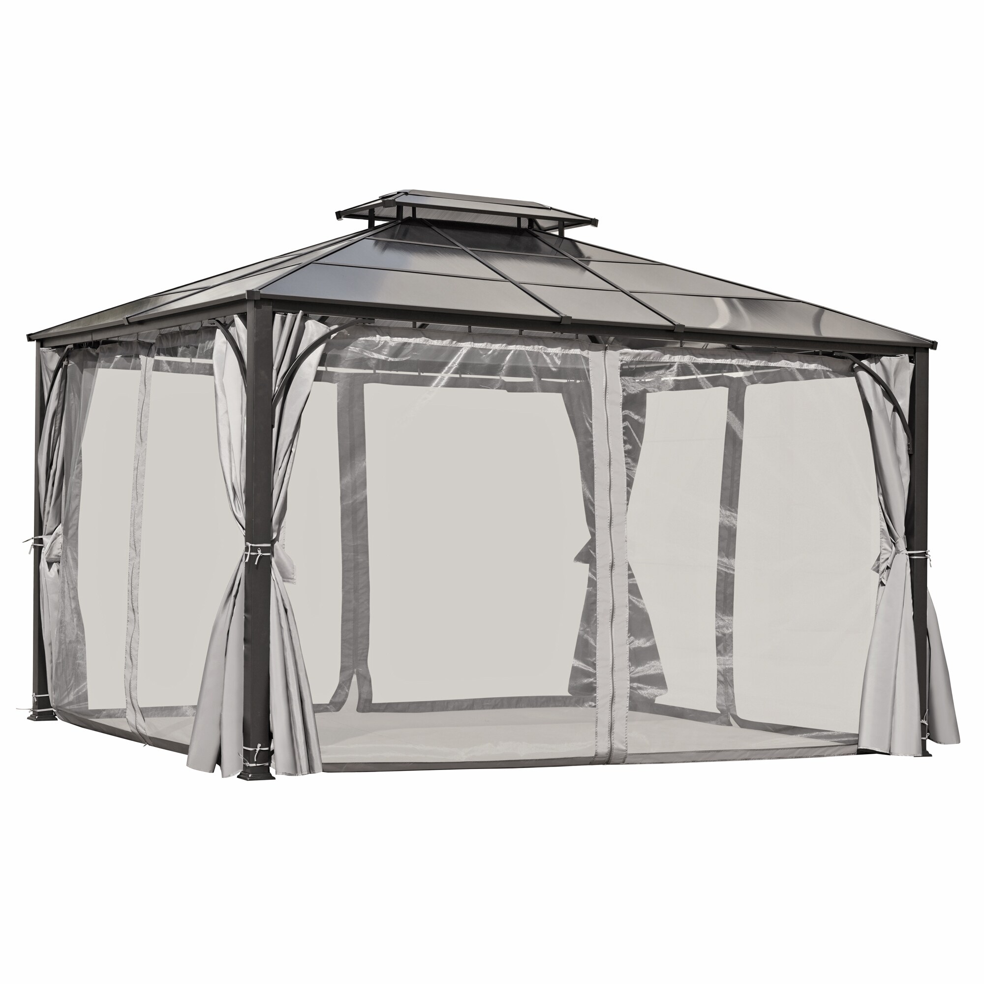 SINOFURN SYA010463GY Wood-Resin-Gazebos - View #9