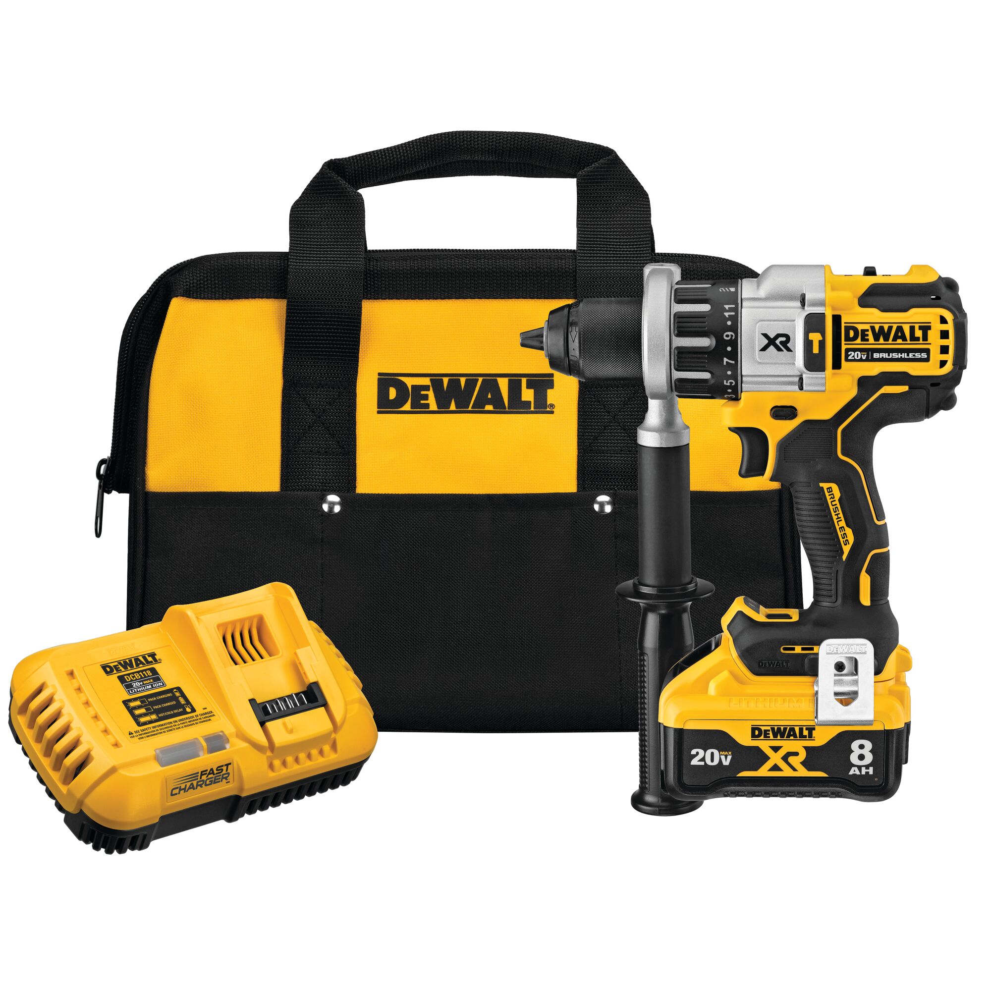 DEWALT 20V MAX Hammer Drill, 1/2, Cordless and Brushless, Compact With  2-Speed Setting, Bare Tool Only (DCD805B)