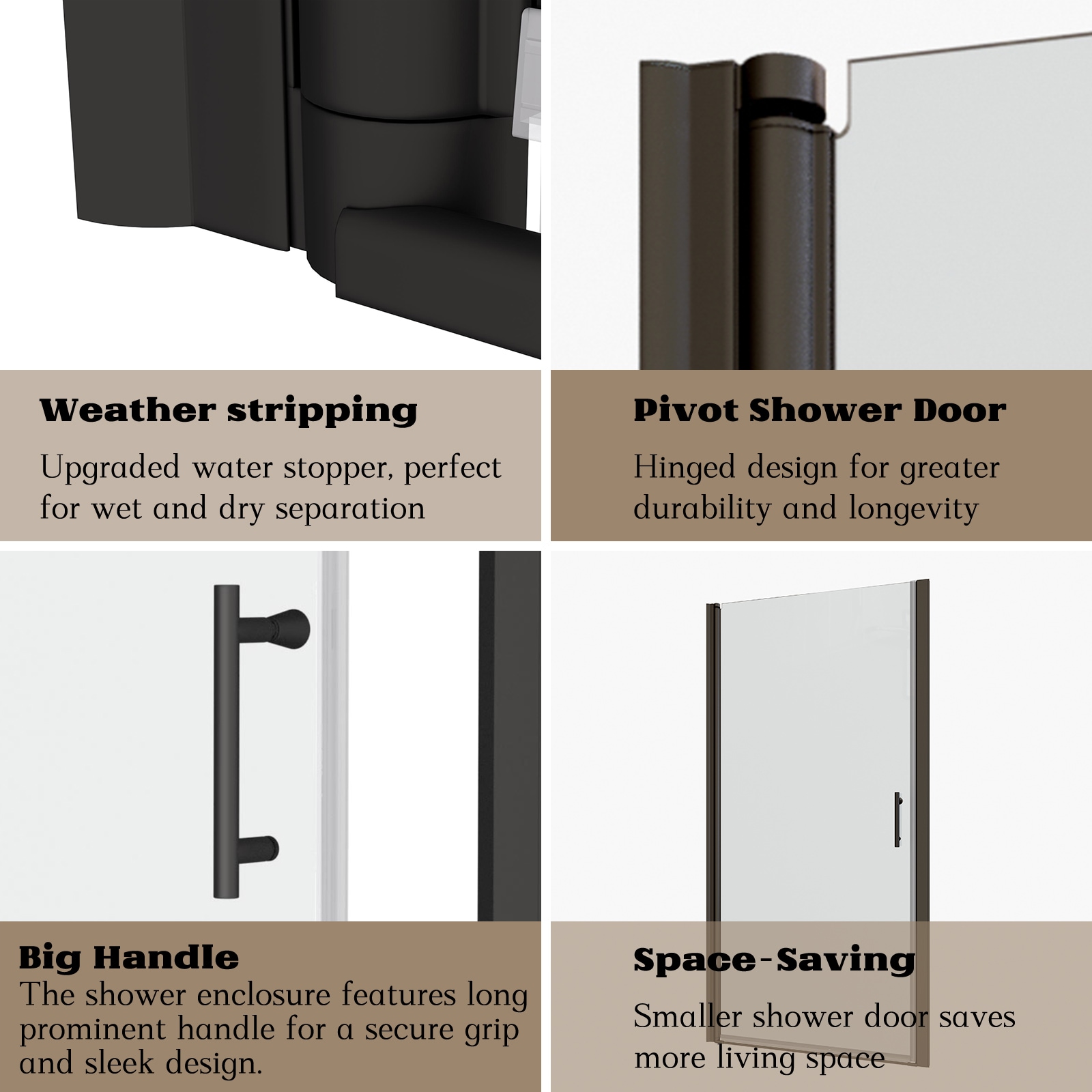 Forclover FRISD32MB Shower-Doors - View #2