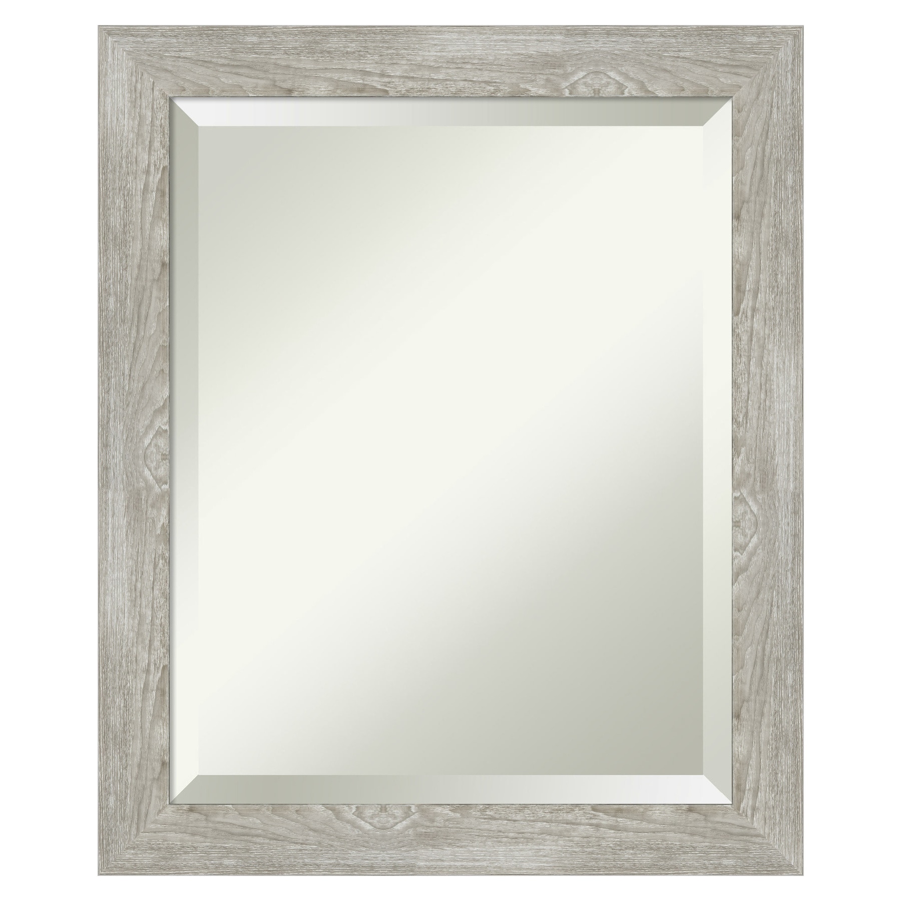 24" x 20" Graywash Beveled Wall Mirror with Polystyrene Frame