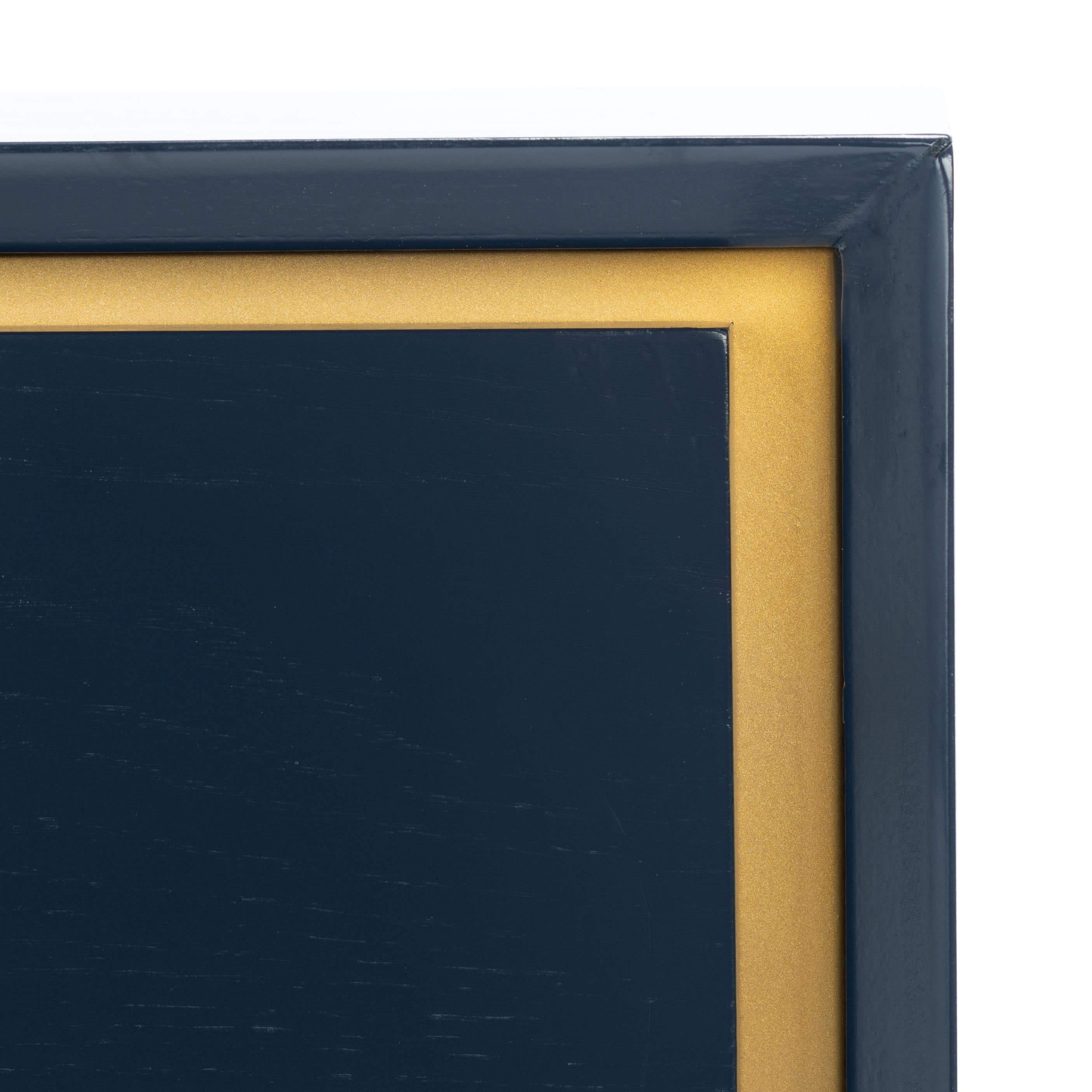 Fenno Artisanal Teal & Brass 2-Drawer Nightstand