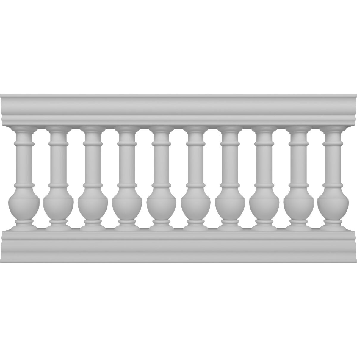 Ekena Millwork BALK32X060YON FiberThane 5-Feet x 32-Inches York Fiberglass Deck Rail Kit