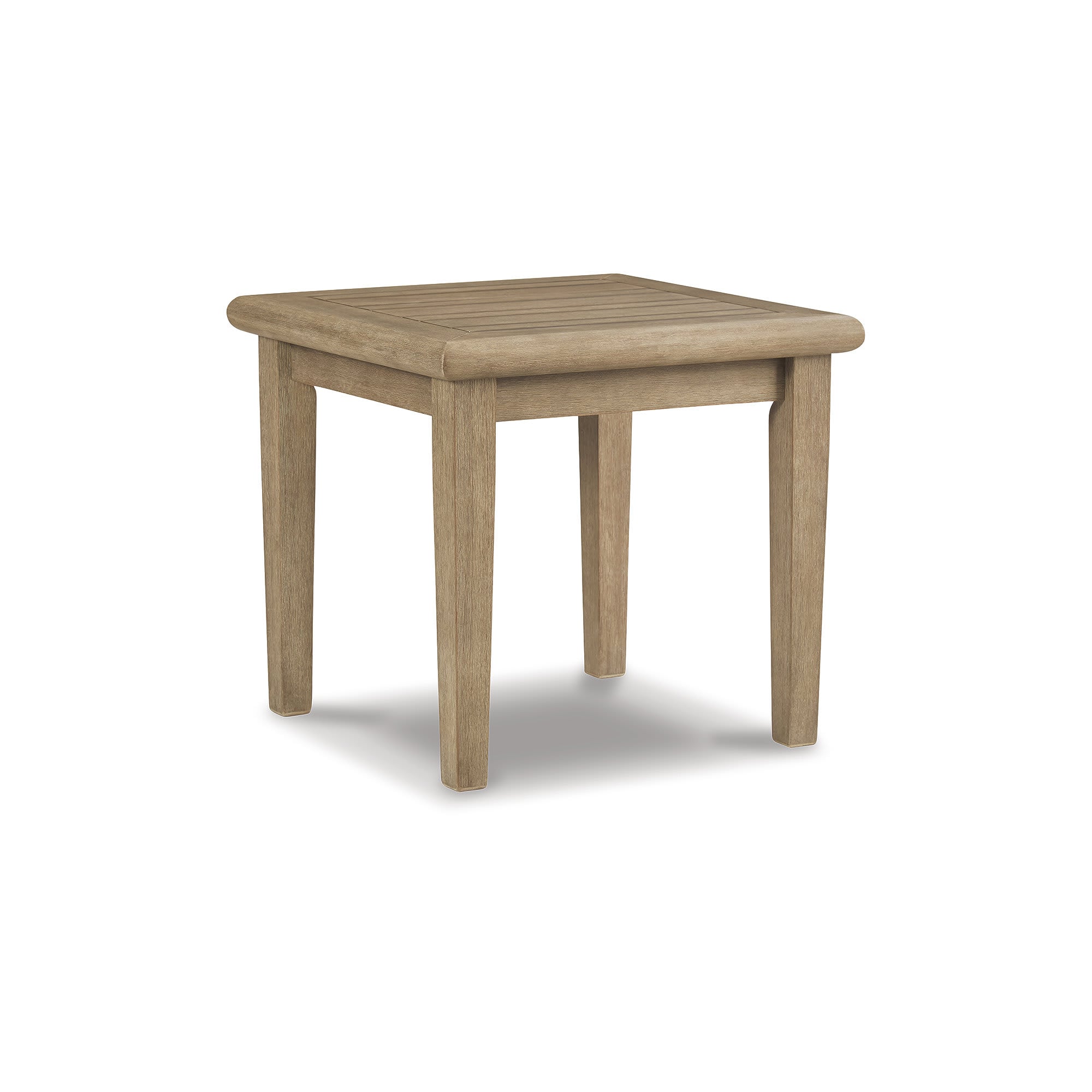 Signature Design by Ashley P805-702 Gerianne Grayish Brown Eucalyptus Wood Outdoor End Table with Slatted Top
