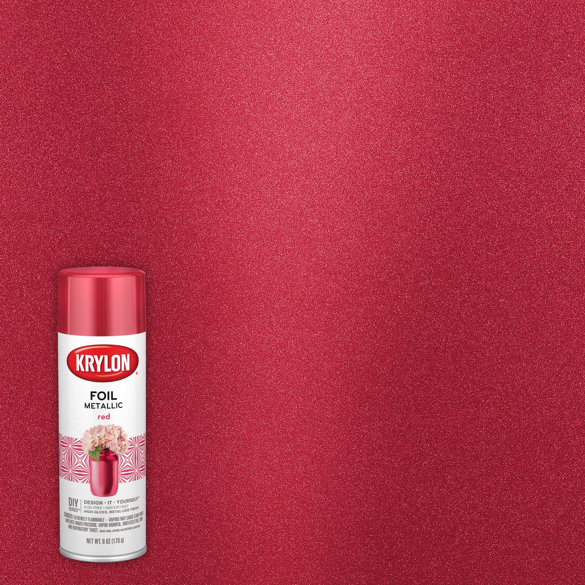 Krylon Gloss Red Foil Spray Paint (NET WT. 6-oz) in the Spray