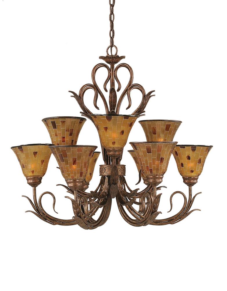 LWTK010766 Divina 1-Light Bronze Transitional Dry Rated Chandelier