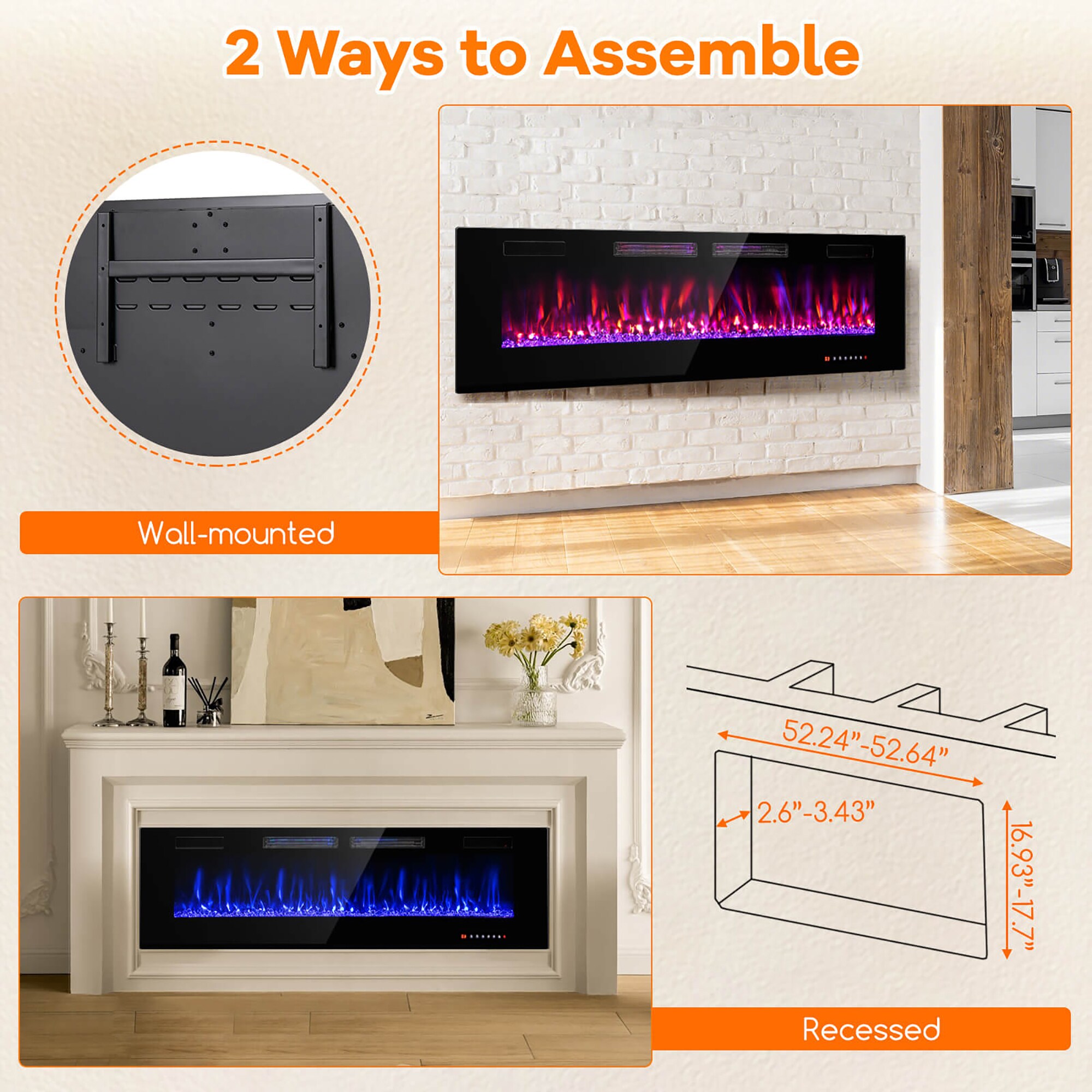Goplus FP10235US-60 Electric-Fireplaces - View #2