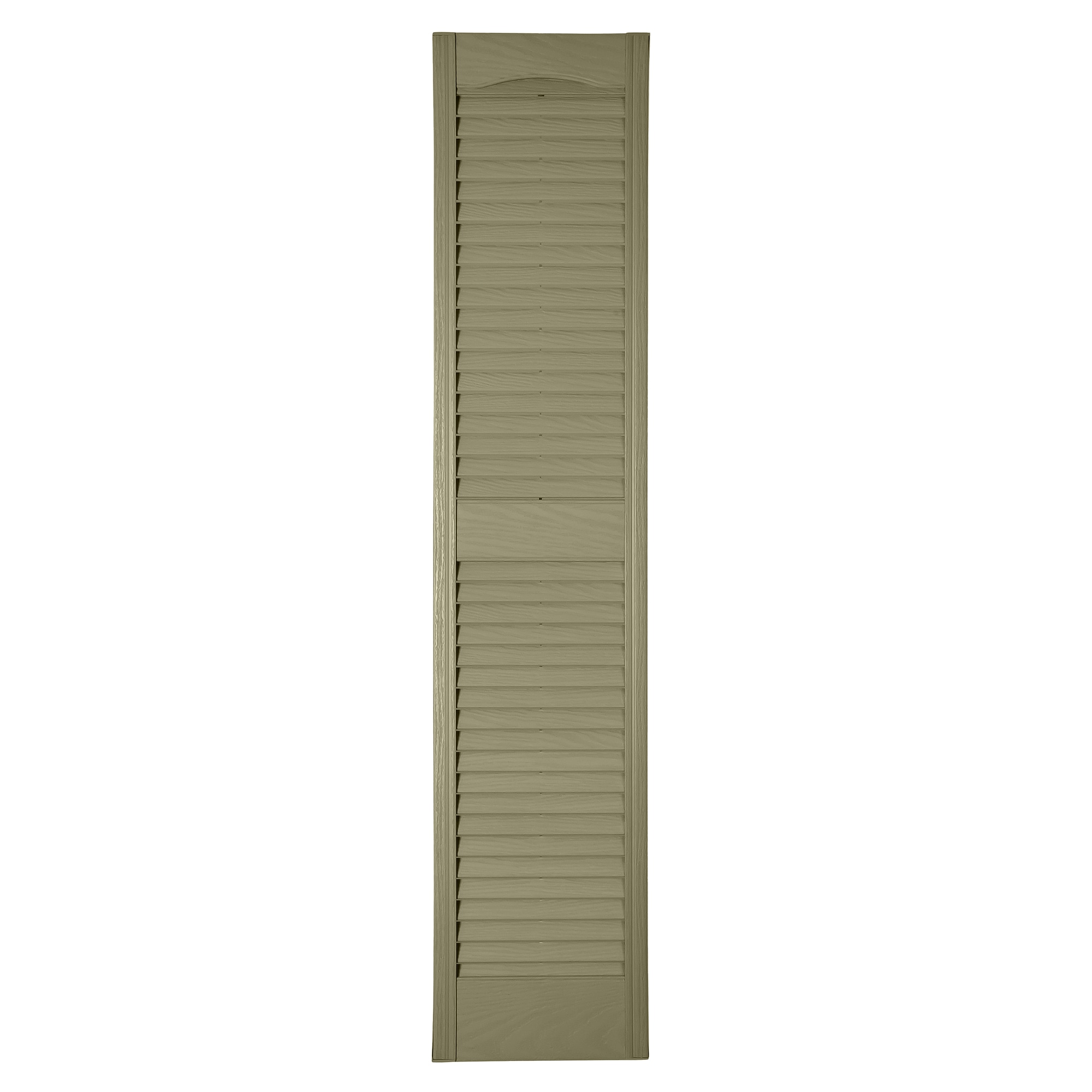 RELIABILT LVRCT1036020 10-in W x 36-in H Sage Louvered Polypropylene Exterior Shutters ( 2 -Pack )