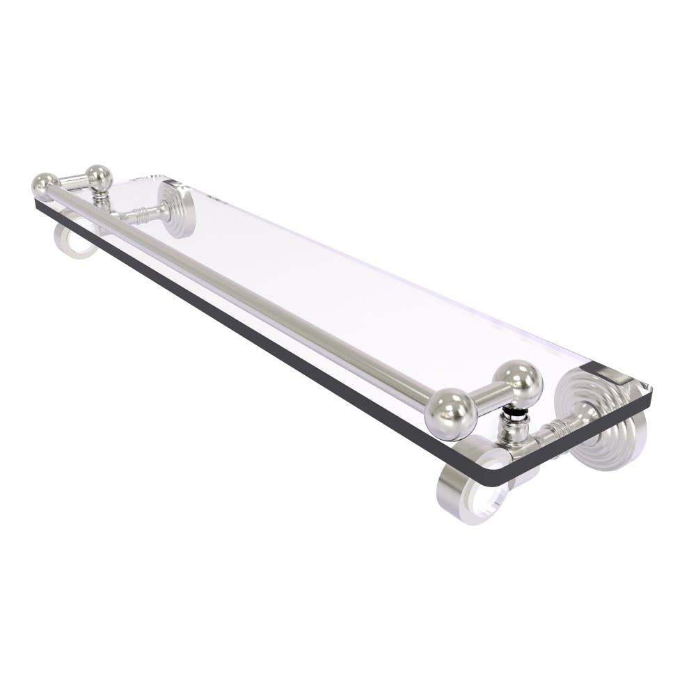 Allied Brass PG-1-22-GAL-SN Pacific Grove Satin Nickel Wall mount Bathroom Shelf ( 22-in x 3.5-in x 5-in )
