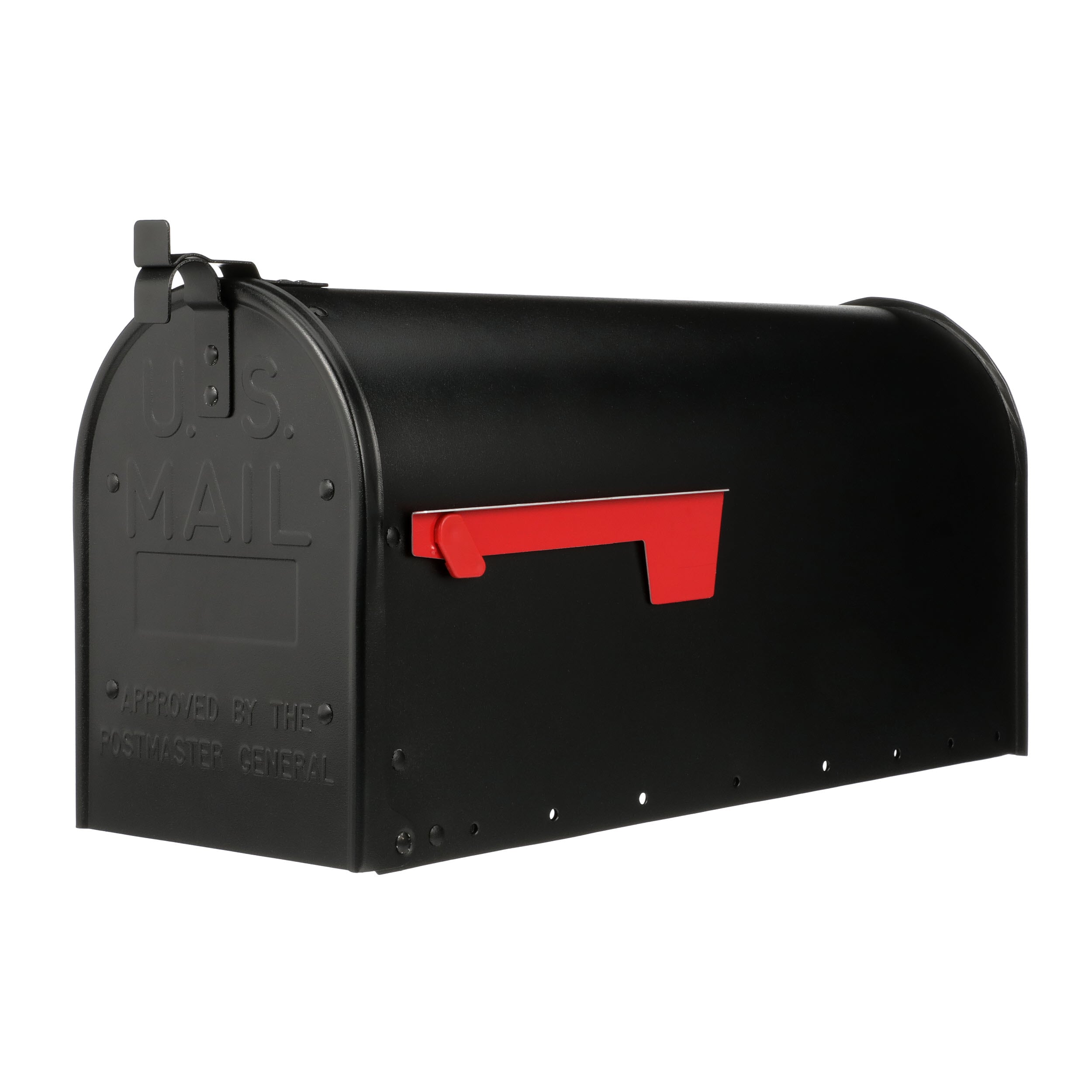 Architectural Mailboxes Post Mount Black Metal Large Mailbox in the ...