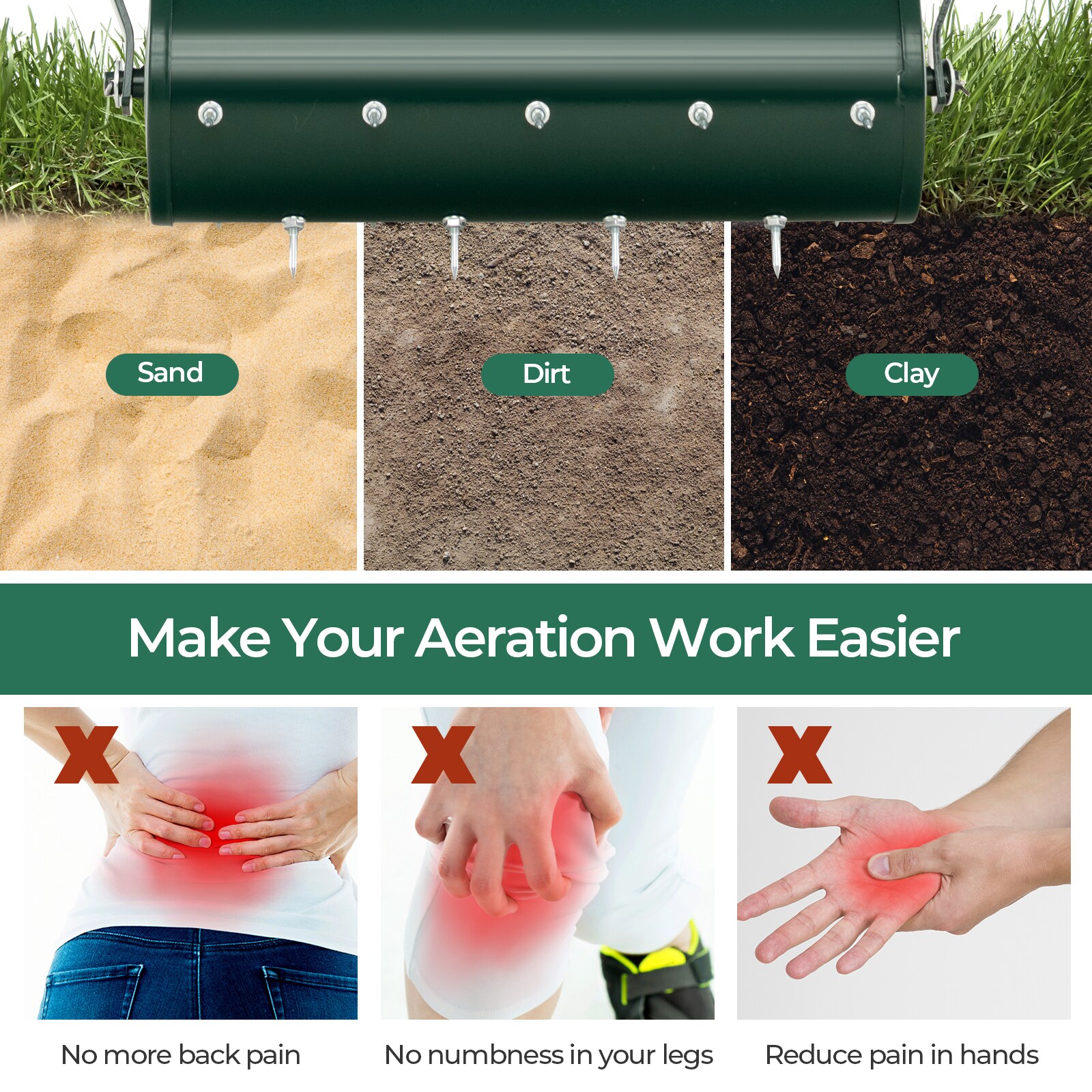 WELLFOR TWSG033-BK Spiker-Aerator - View #5