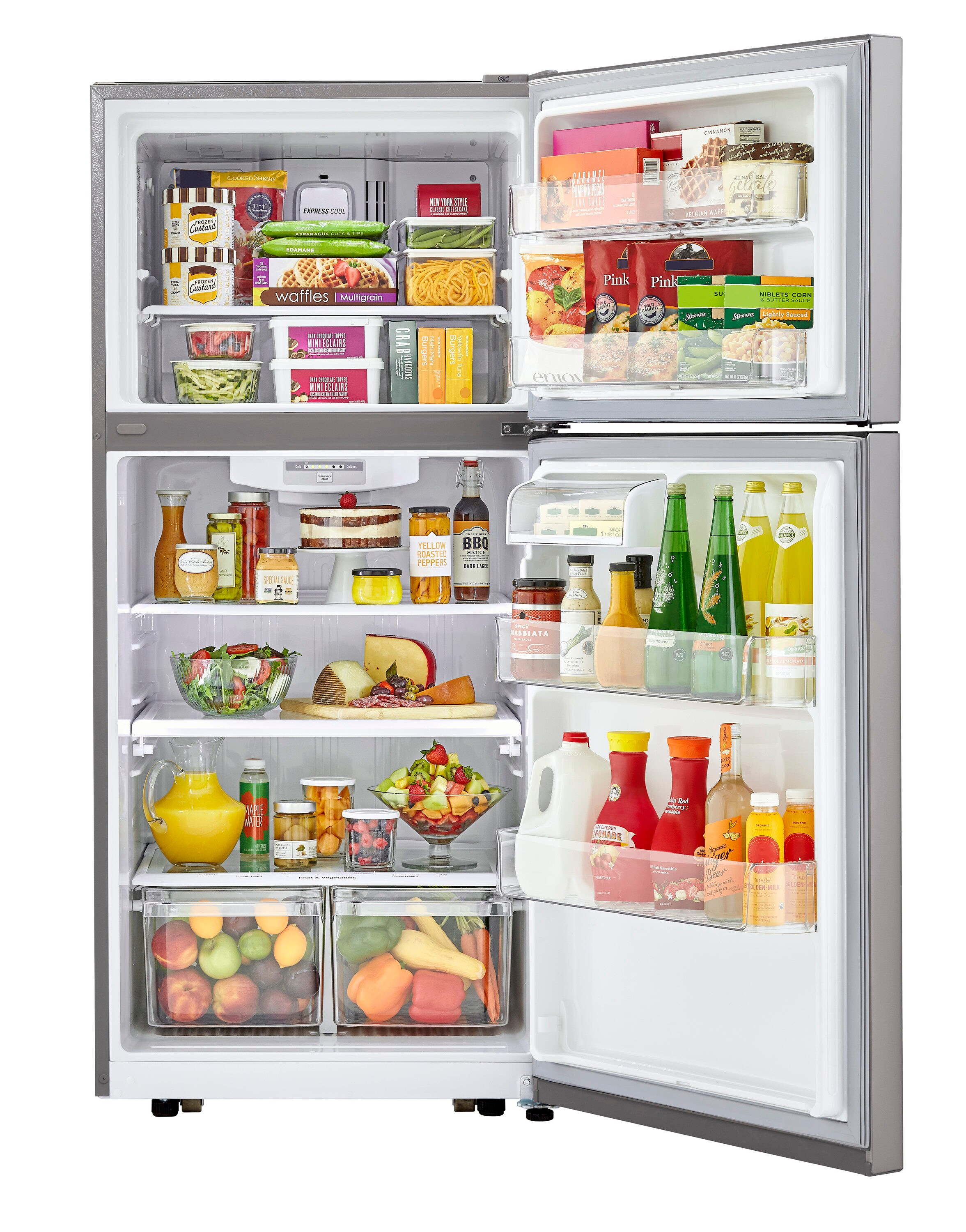 LG 20.2-cu ft Top-Freezer Refrigerator (Stainless Steel) ENERGY STAR