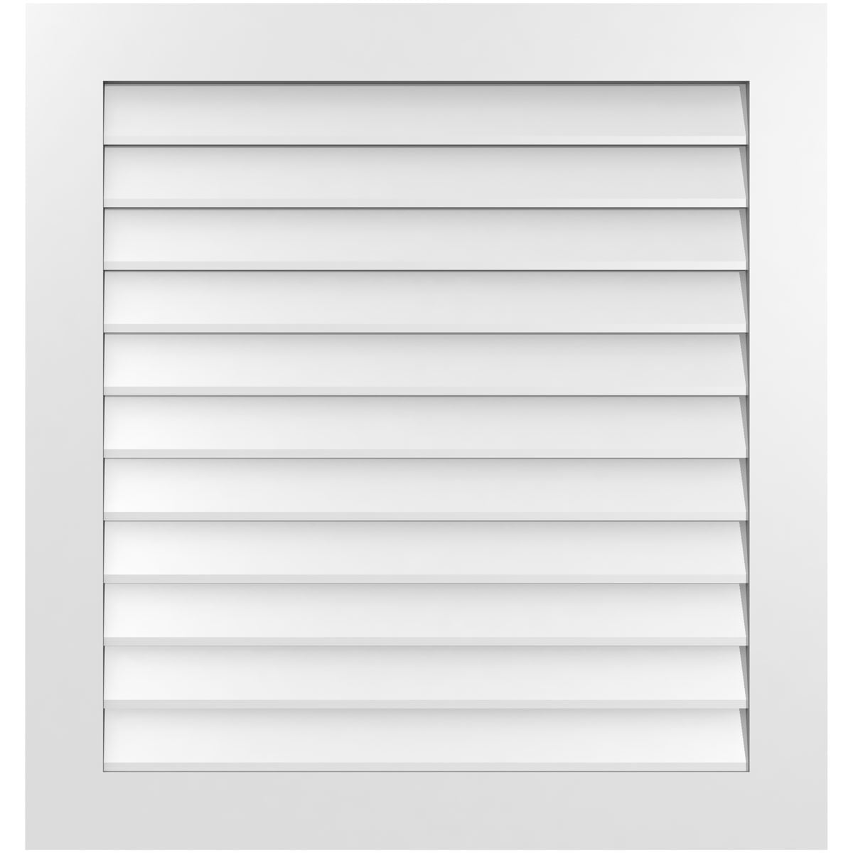 Ekena Millwork GVPVE36X3801SN 36-Inches x 38-Inches Off-white Rectangle PVC Gable Louver Vent