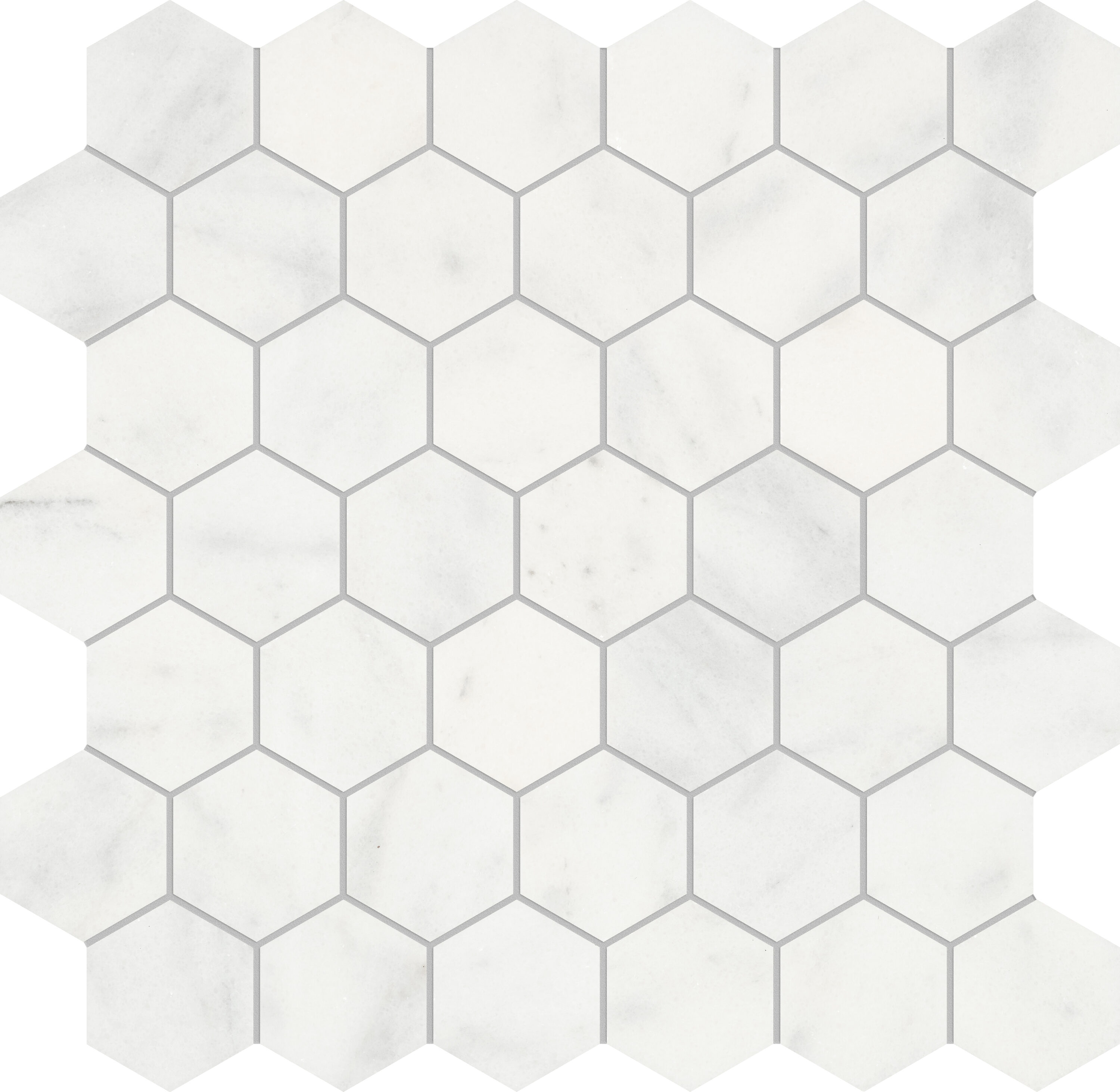 Satori Bianco Arctic 12-in x 12-in Polished Natural stone Marble Marble look Hexagon Mosaic Floor and Wall Tile ( 0.96-sq ft / Piece )