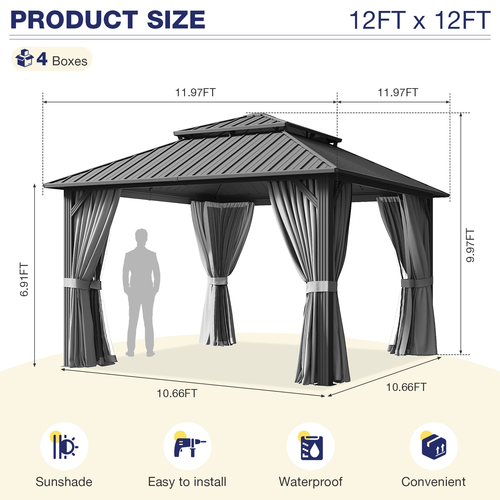 AOXUN AX-014GL41 Wood-Resin-Gazebos - View #8