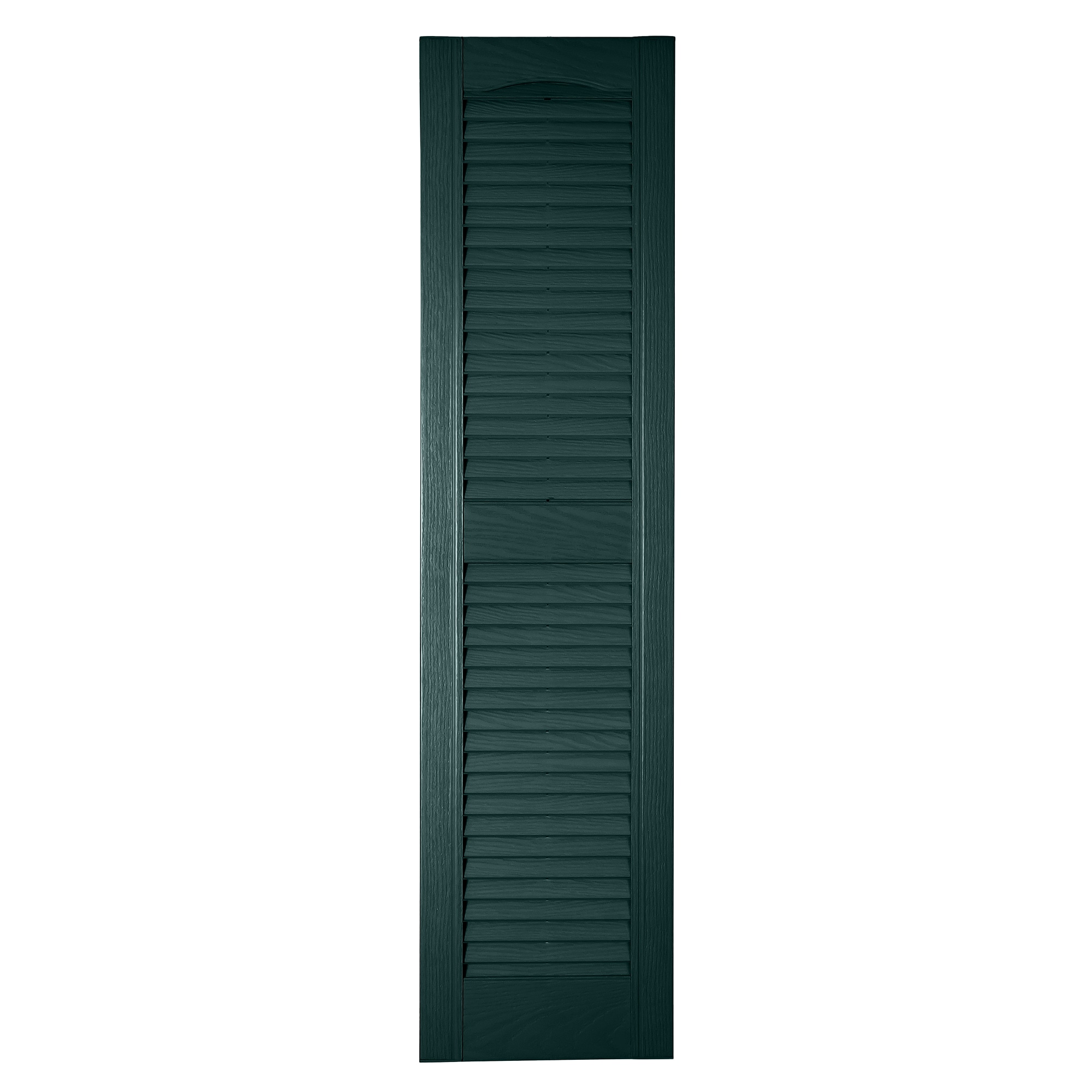 RELIABILT LVRCT1267021 12-in W x 67-in H Ebony Green Louvered Polypropylene Exterior Shutters ( 2 -Pack )