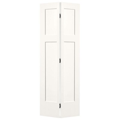 3 Panel Craftsman Primed Molded, Bi Fold Mirror Closet Doors 30 X 80
