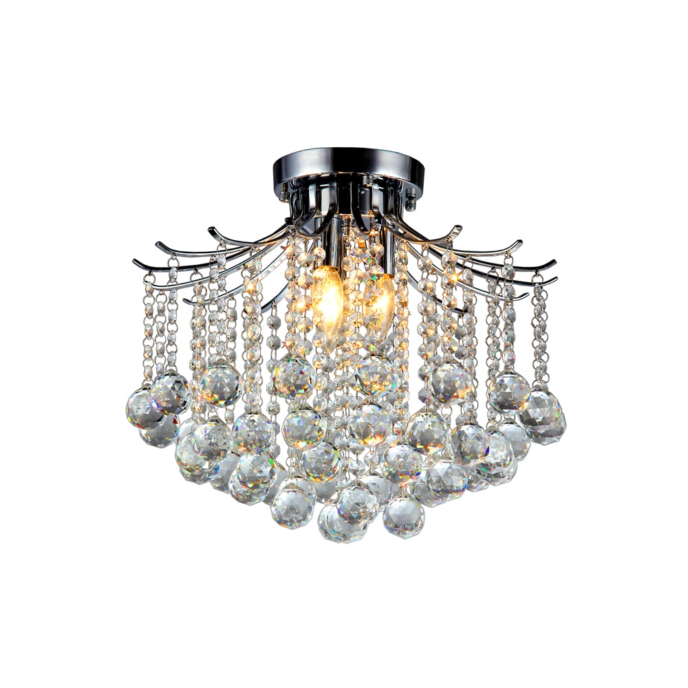 Home Accessories Inc RL4805 3 -Light 18-in Polished Chrome Flush Mount Light