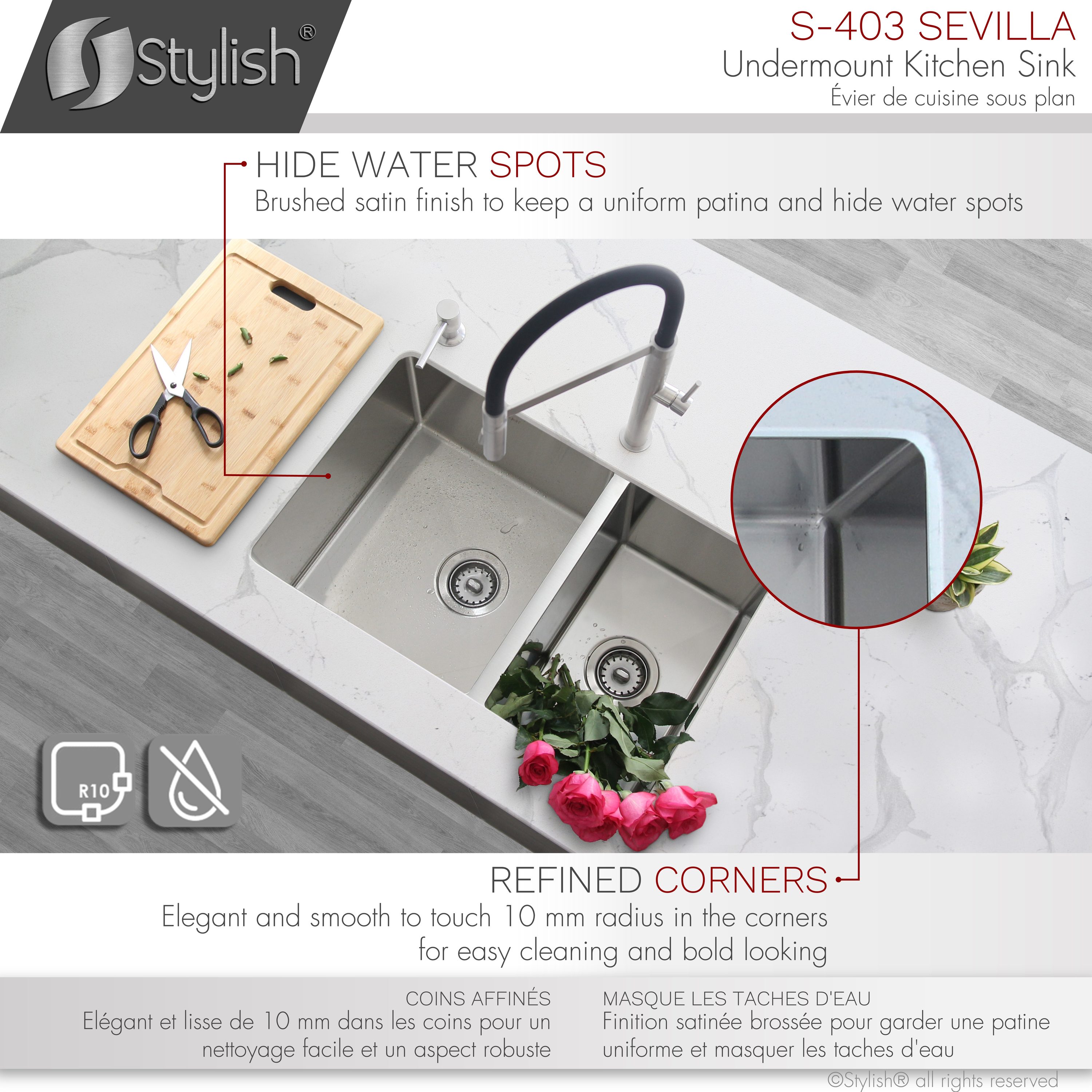 Stylish S-4031 Kitchen-Sinks - View #10