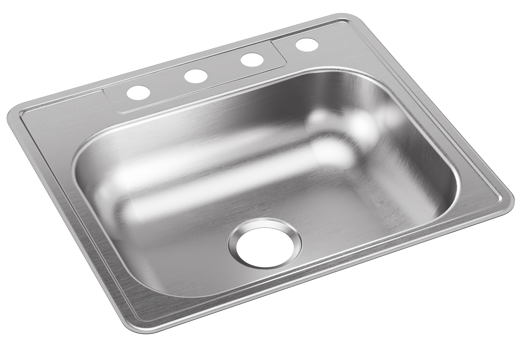 Kingsford Drop-in 25-in x 22-in Stainless steel Single bowl Kingsford Drop-in 25-in x 22-in Stainless steel Single bowl
