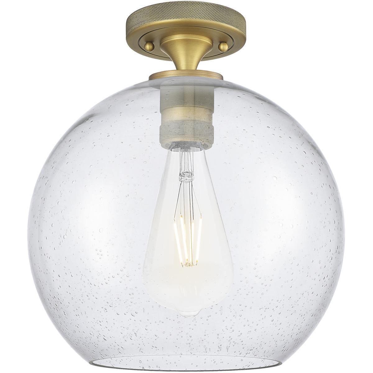 Innovations Lighting  434-1F-BB-G124-10 Crown Point Flush Mount Brushed Brass