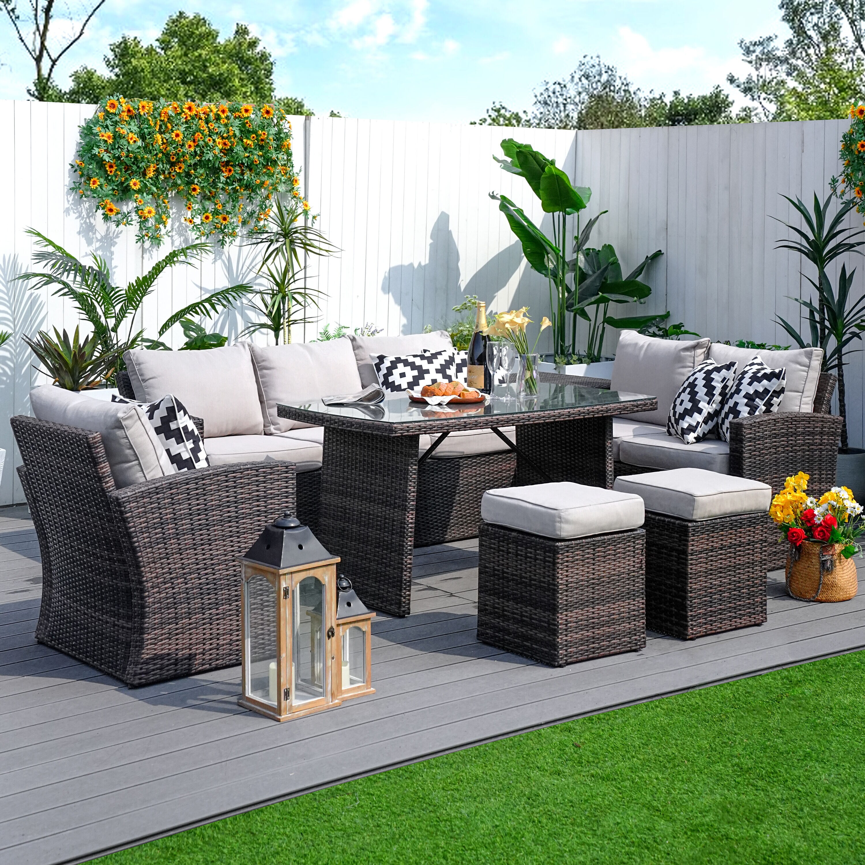 Moda Furnishings MOS-1403B-B Patio-Conversation-Sets - View #2
