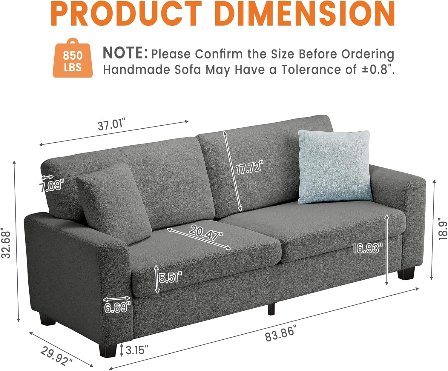 IdealHouse LW-JAS-SQ7D Sofas-Loveseats - View #3