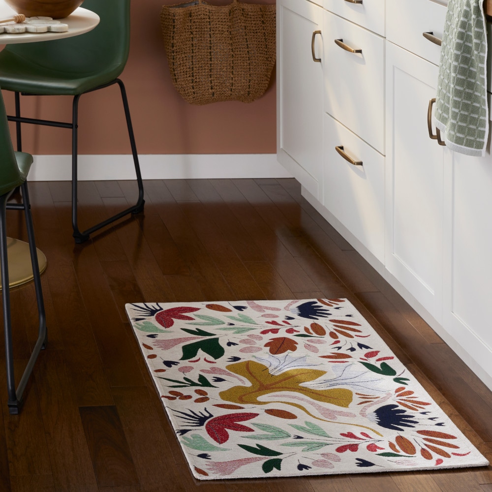 Town & Country Living 3-E005-102 2-ft x 3-ft Cream Polyester Rectangular Indoor Decorative Spring Door mat