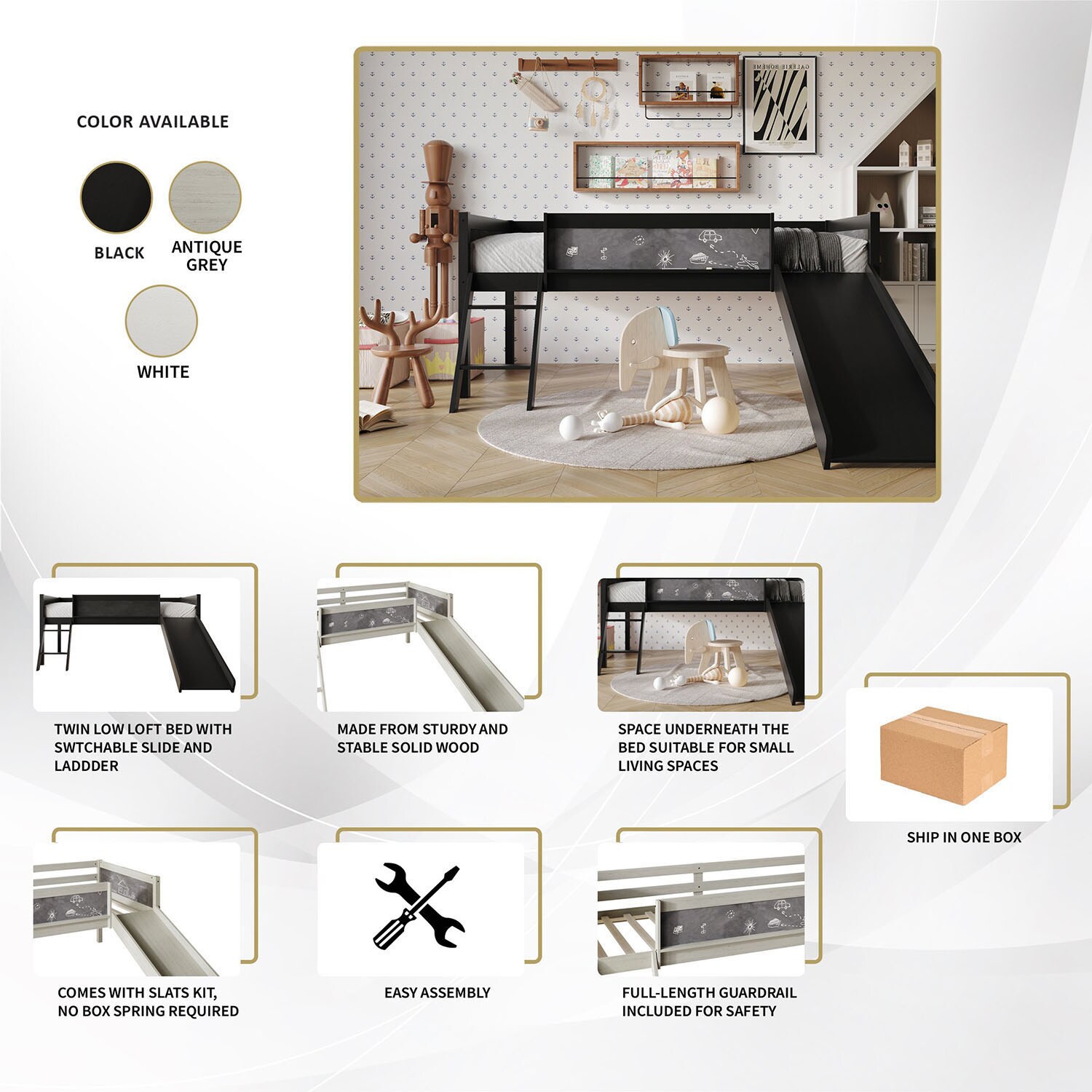 ChaletPosh C214TLB-BK-WD Bunk-Beds - View #9