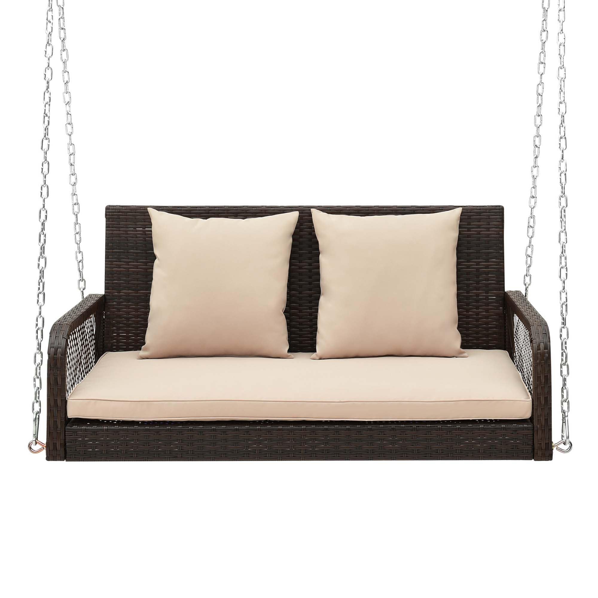 Costway LWS00058 2 -person Brown Outdoor Swing
