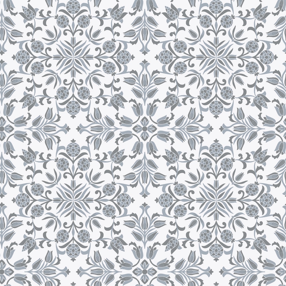 Tempaper OT15087 28-Sq. Feet Sterling Grey Vinyl Tile Self-adhesive Peel and Stick Wallpaper