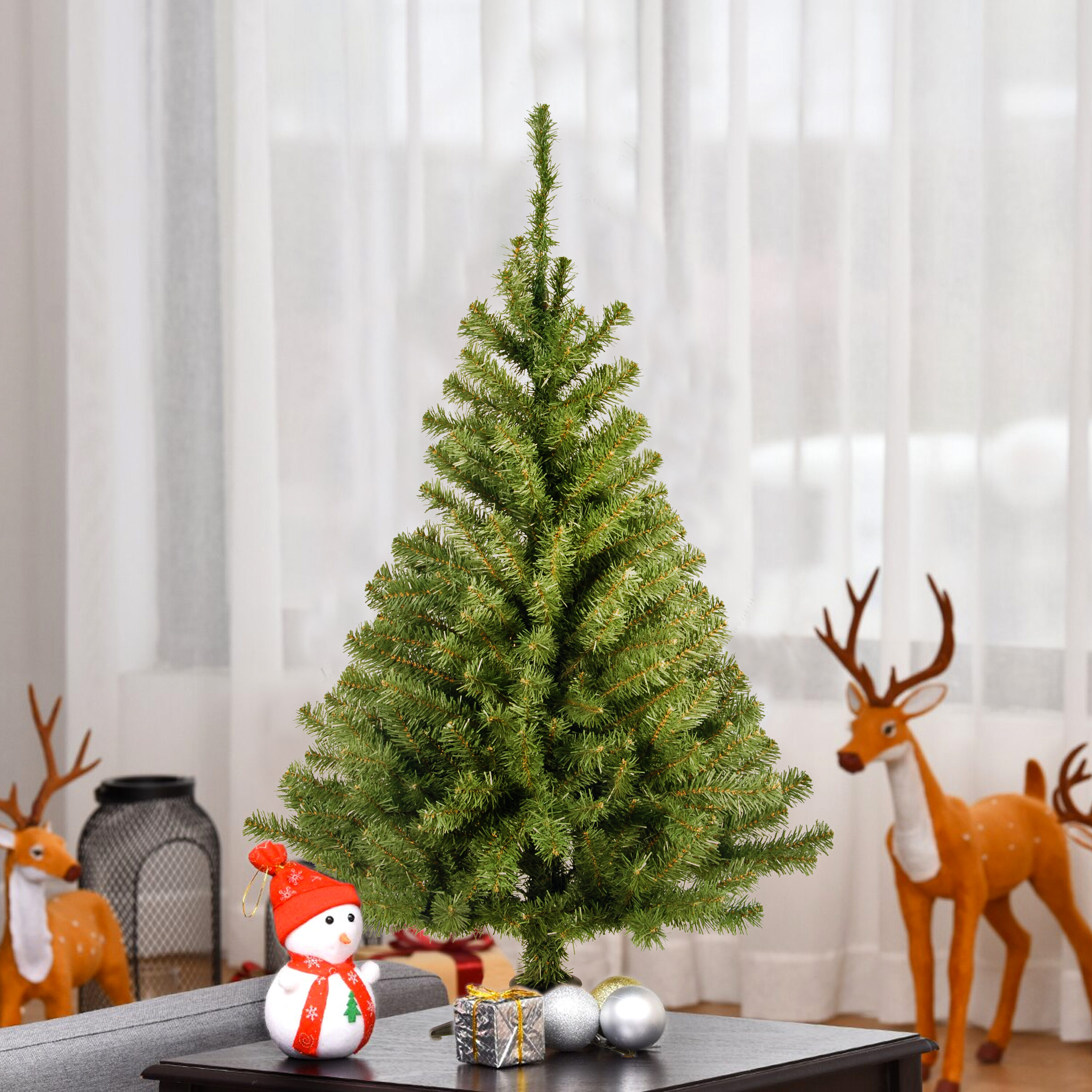 National Tree Company 3-ft Spruce Artificial Christmas Tree KCDR-30-1 ...